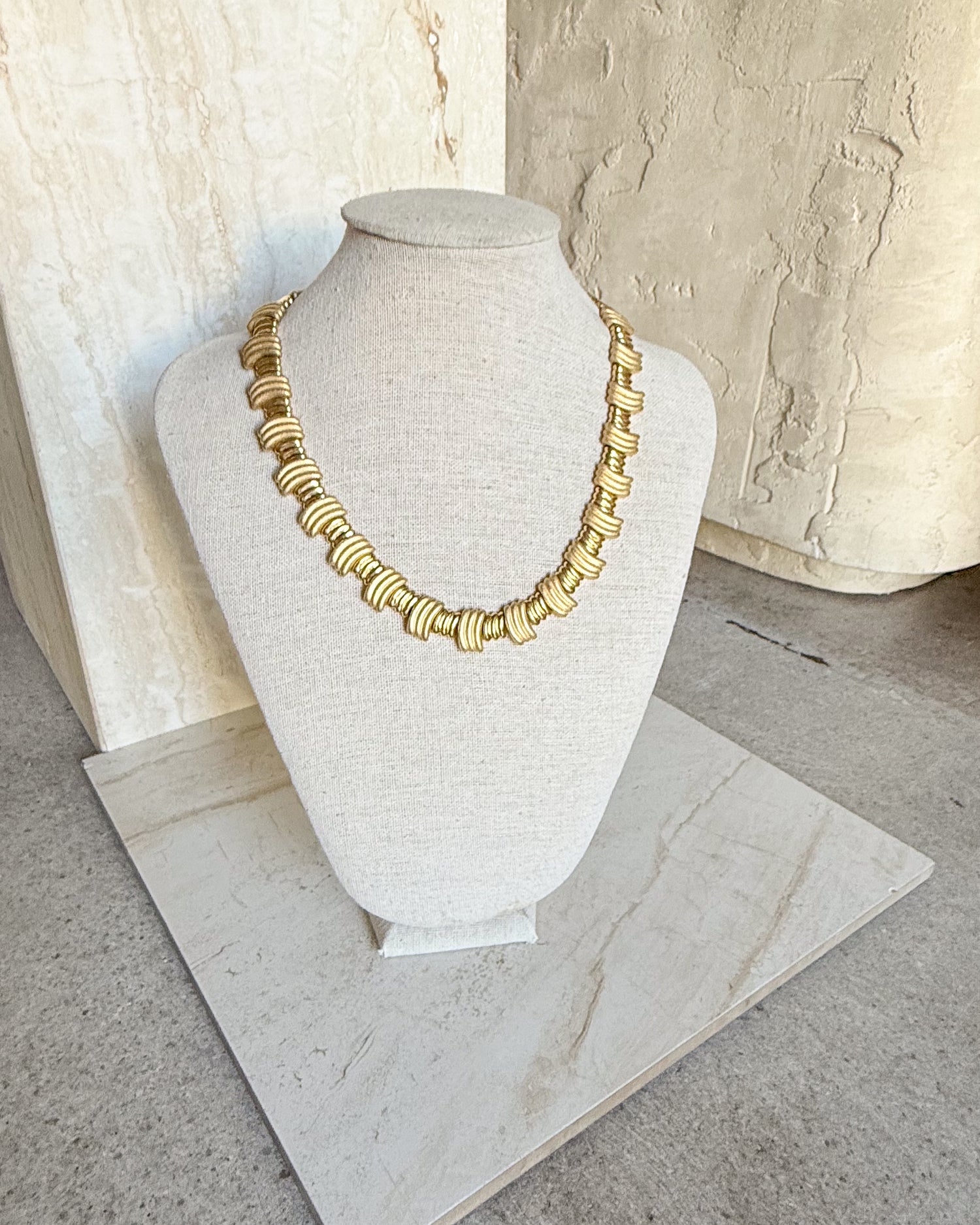 Vintage Monet Gold Tone Link Necklace