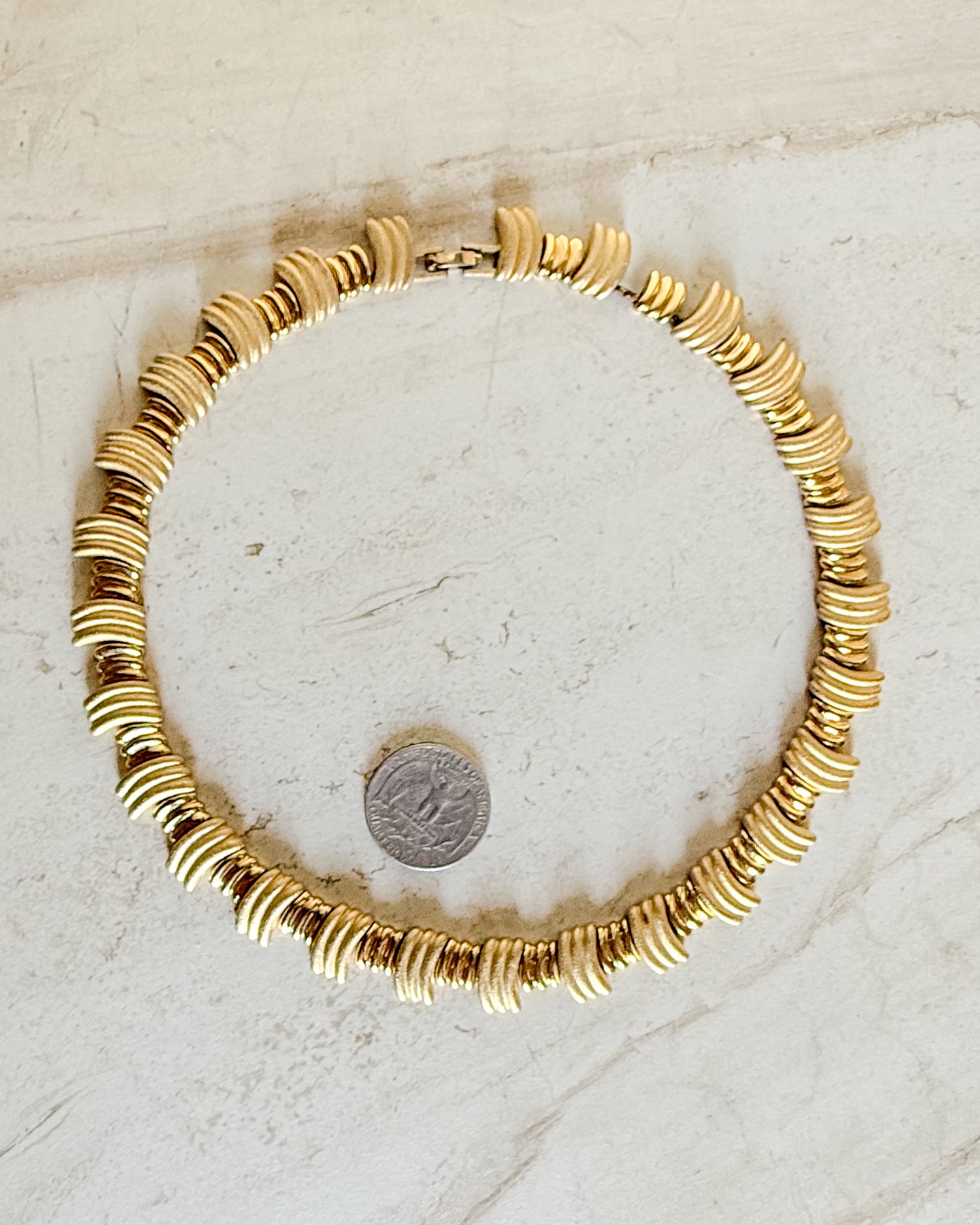 Vintage Monet Gold Tone Link Necklace