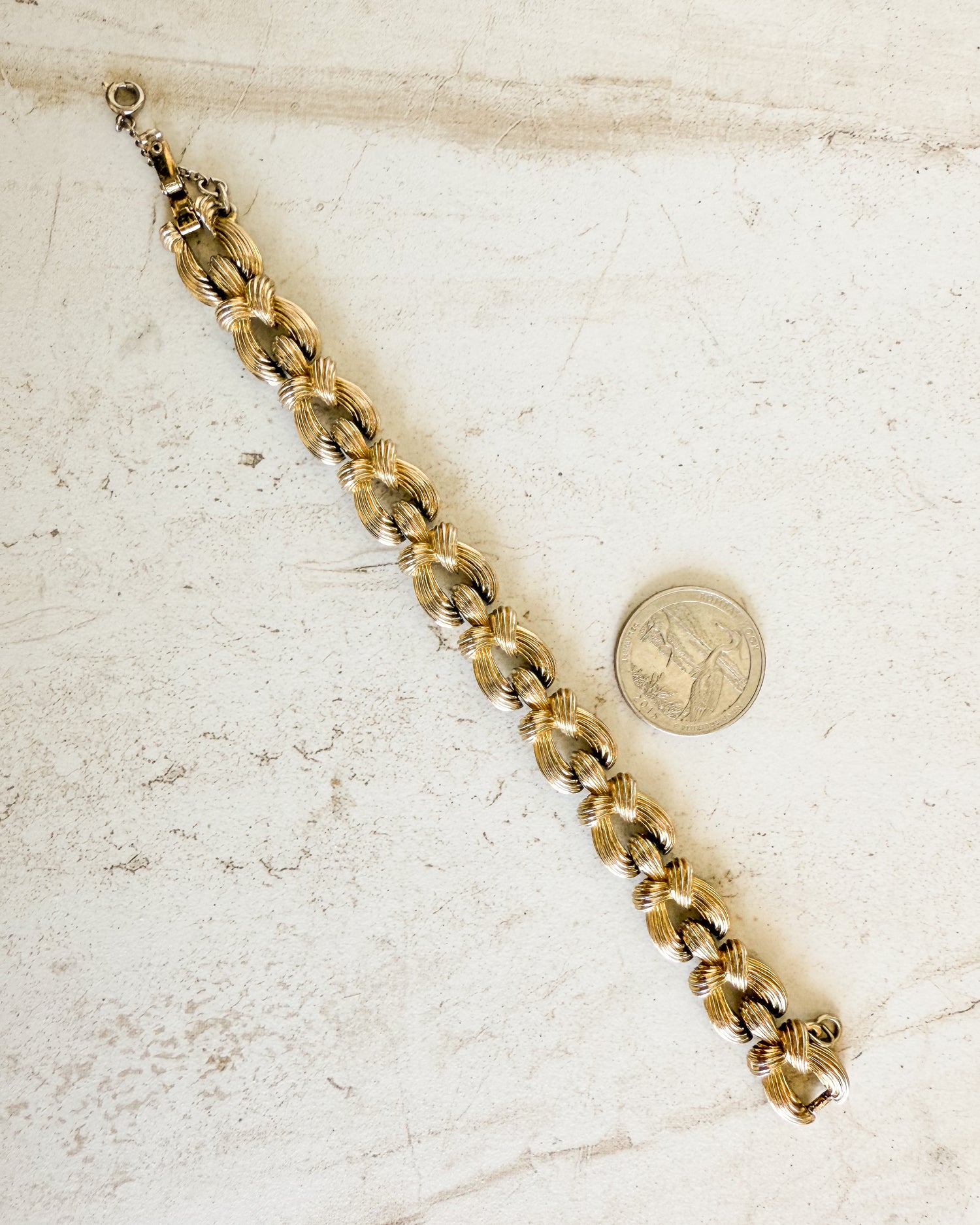 Vintage Monet Gold Knotted Bracelet