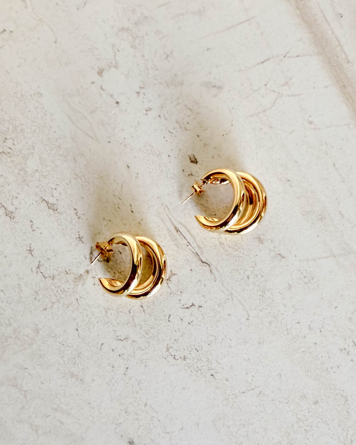 Gold Plated Claw Cuff Earrings