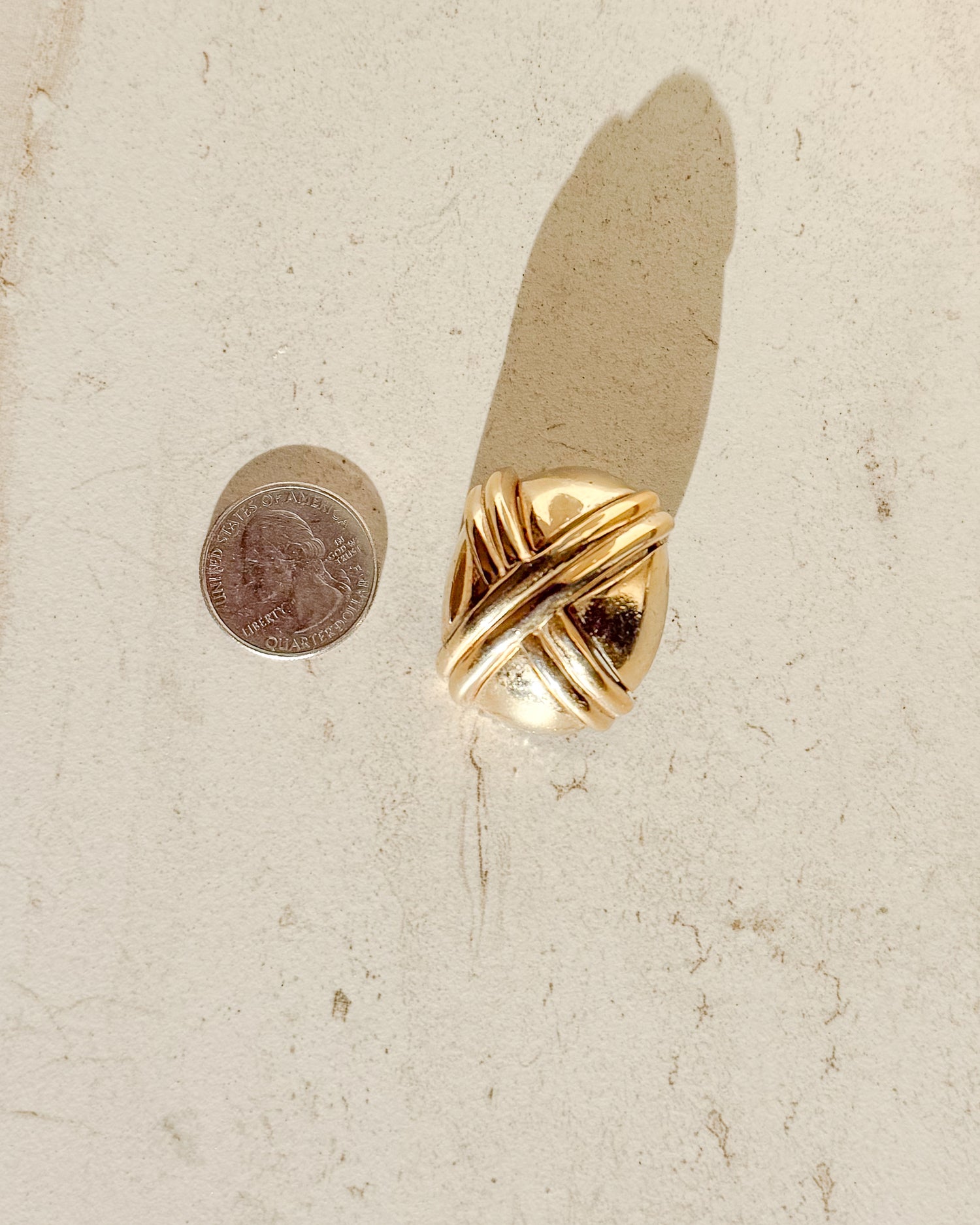 Vintage oversized Chunky Clip On Statement Signed Earrings