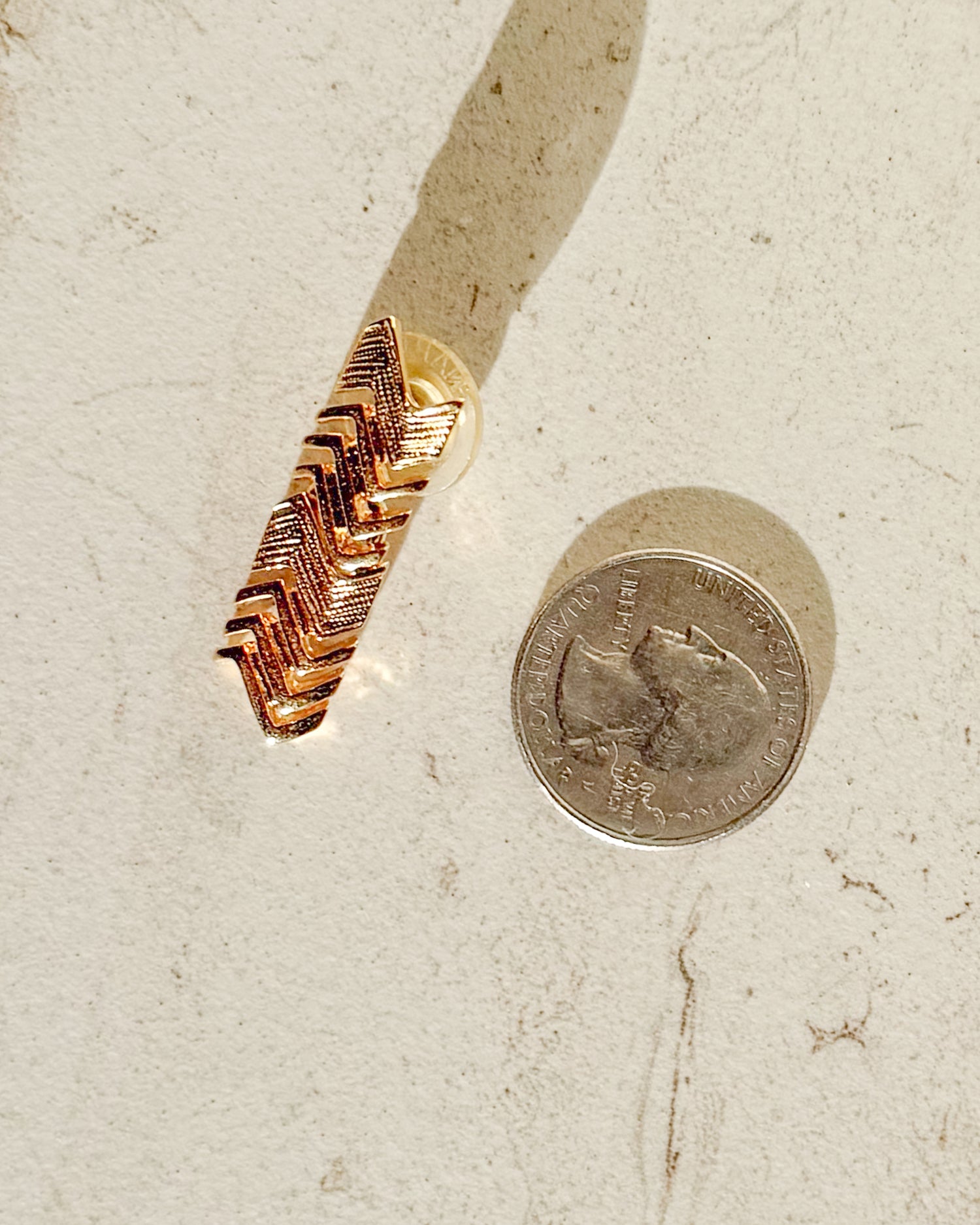 Vintage Signed Gold Tone Earrings