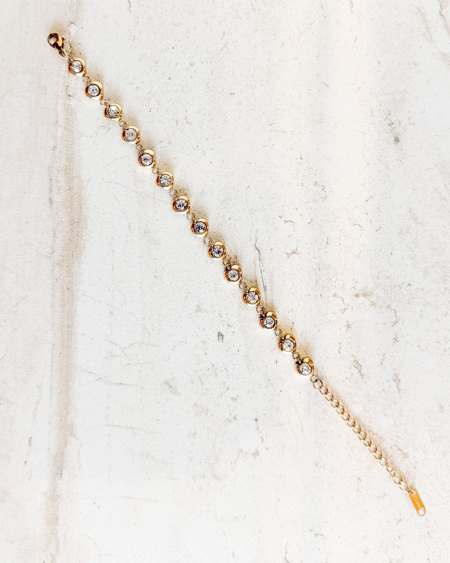 GOLD Link Floating Moissanite Bracelet