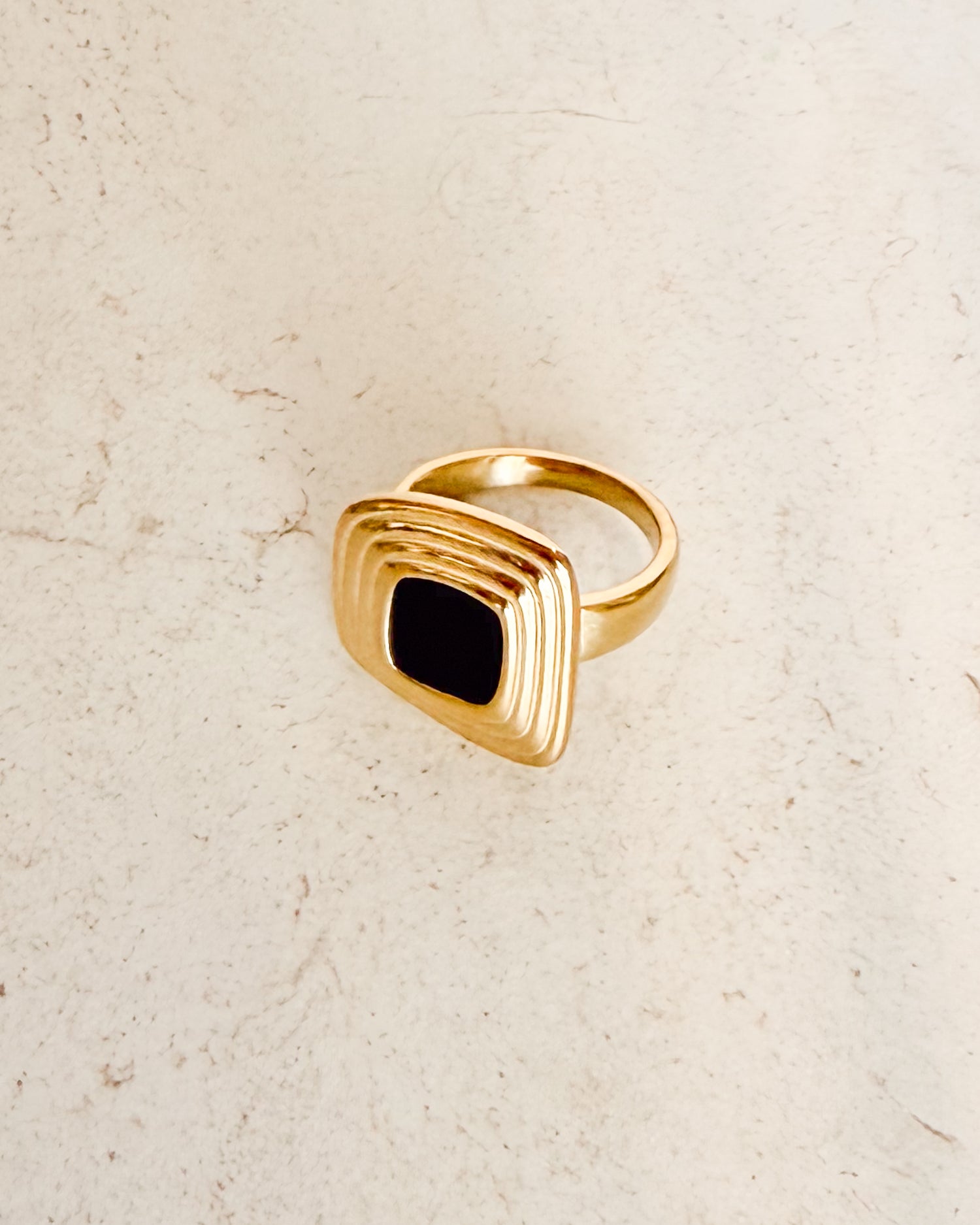 Chunky Geometric Gold Ring