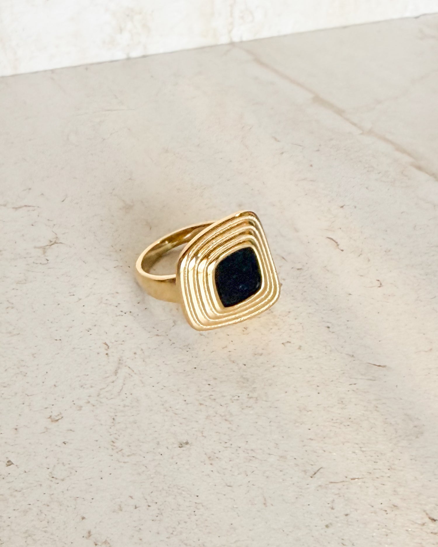 Chunky Geometric Gold Ring