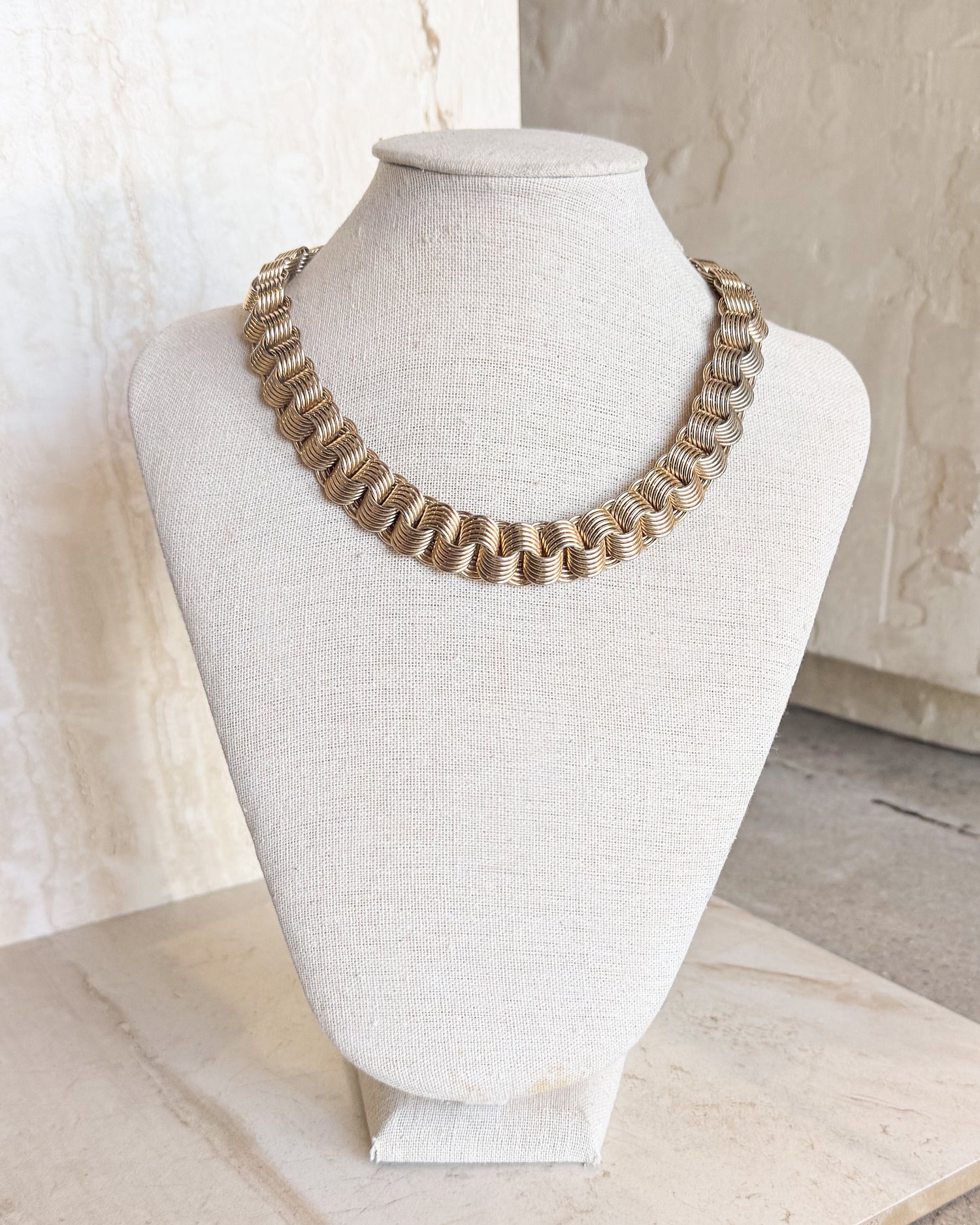 Vintage Gold-tone 1950's Linked Necklace