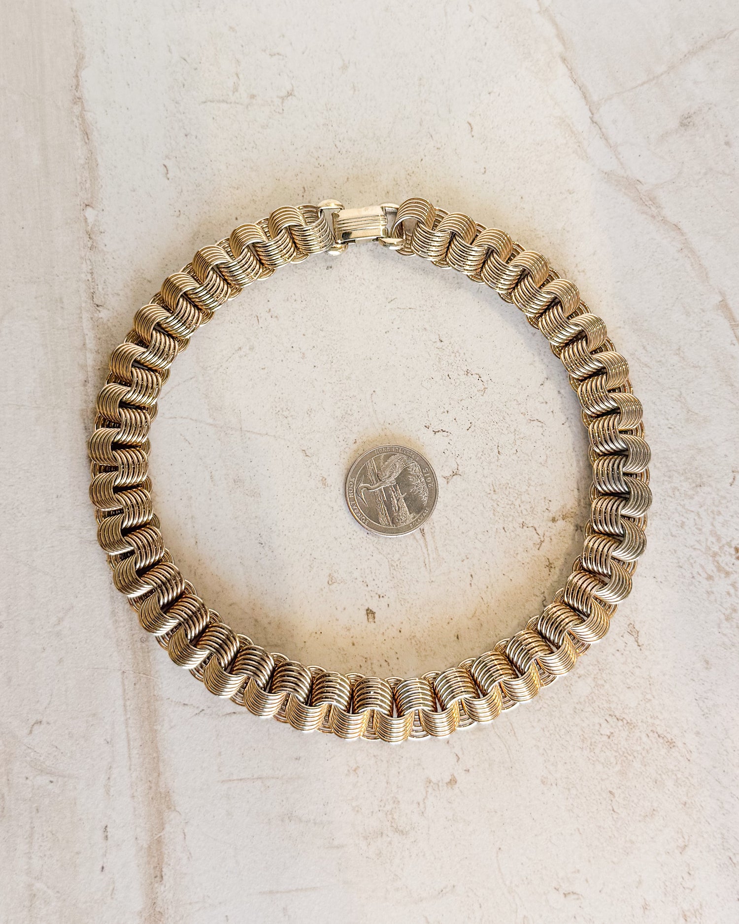 Vintage Gold-tone 1950's Linked Necklace