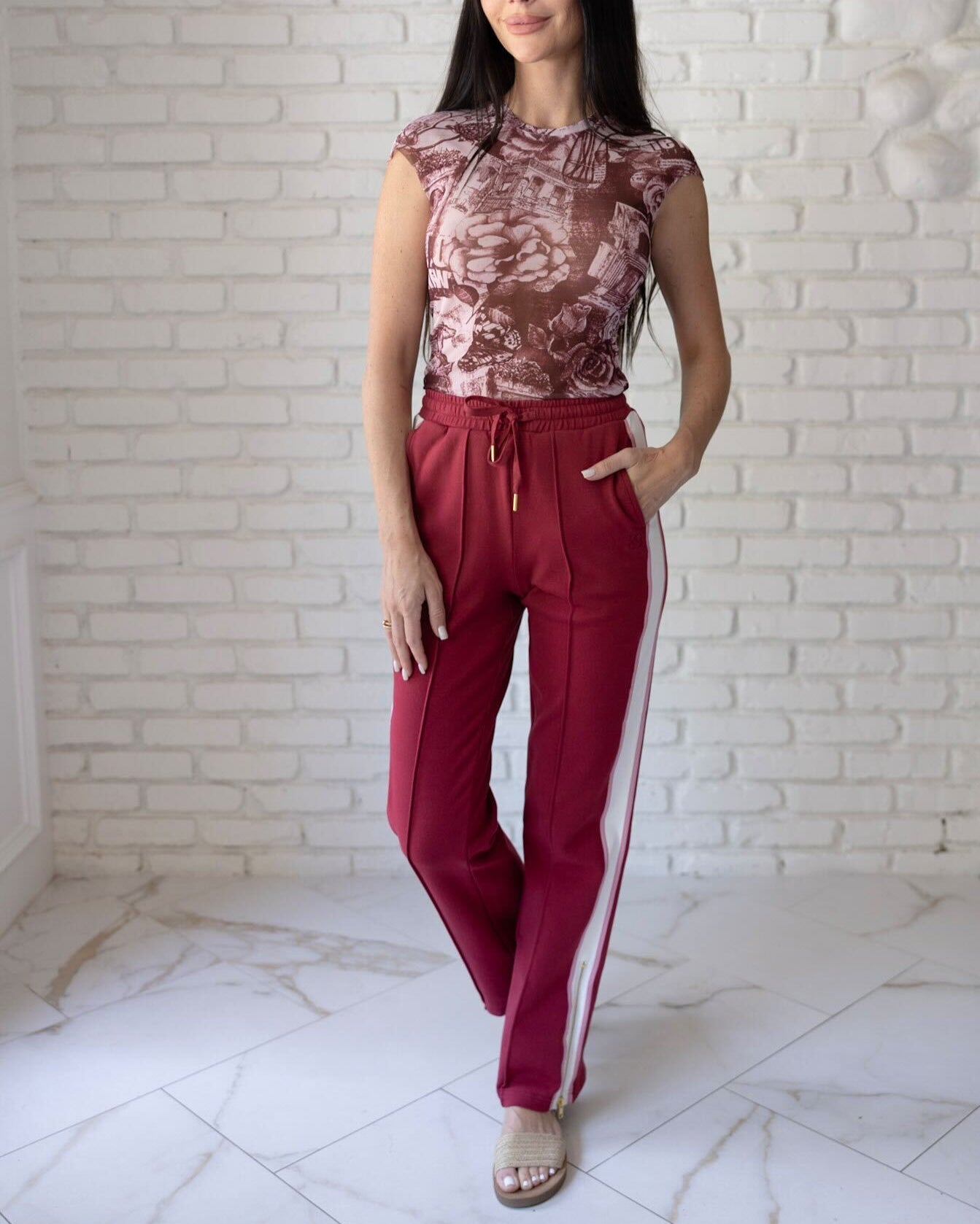 Jordan Interlock Pants Bordeaux