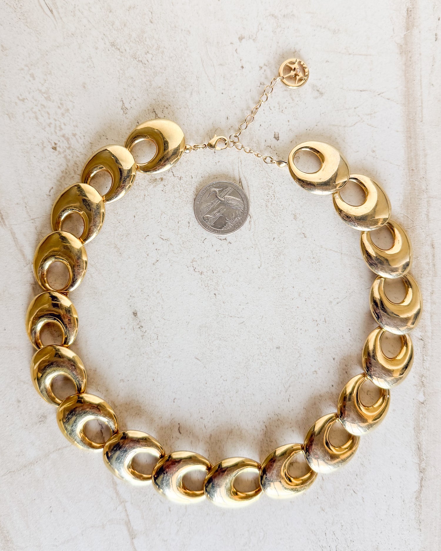 Vintage Crown Signed Collar Necklace