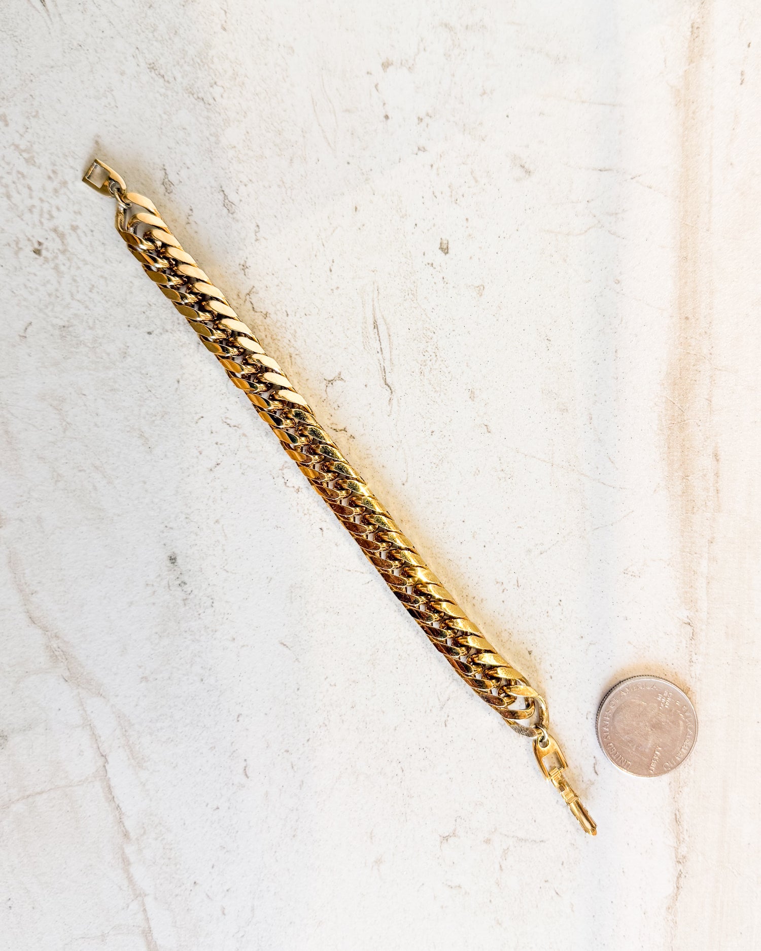 Vintage Thick Gold Chain Bracelet