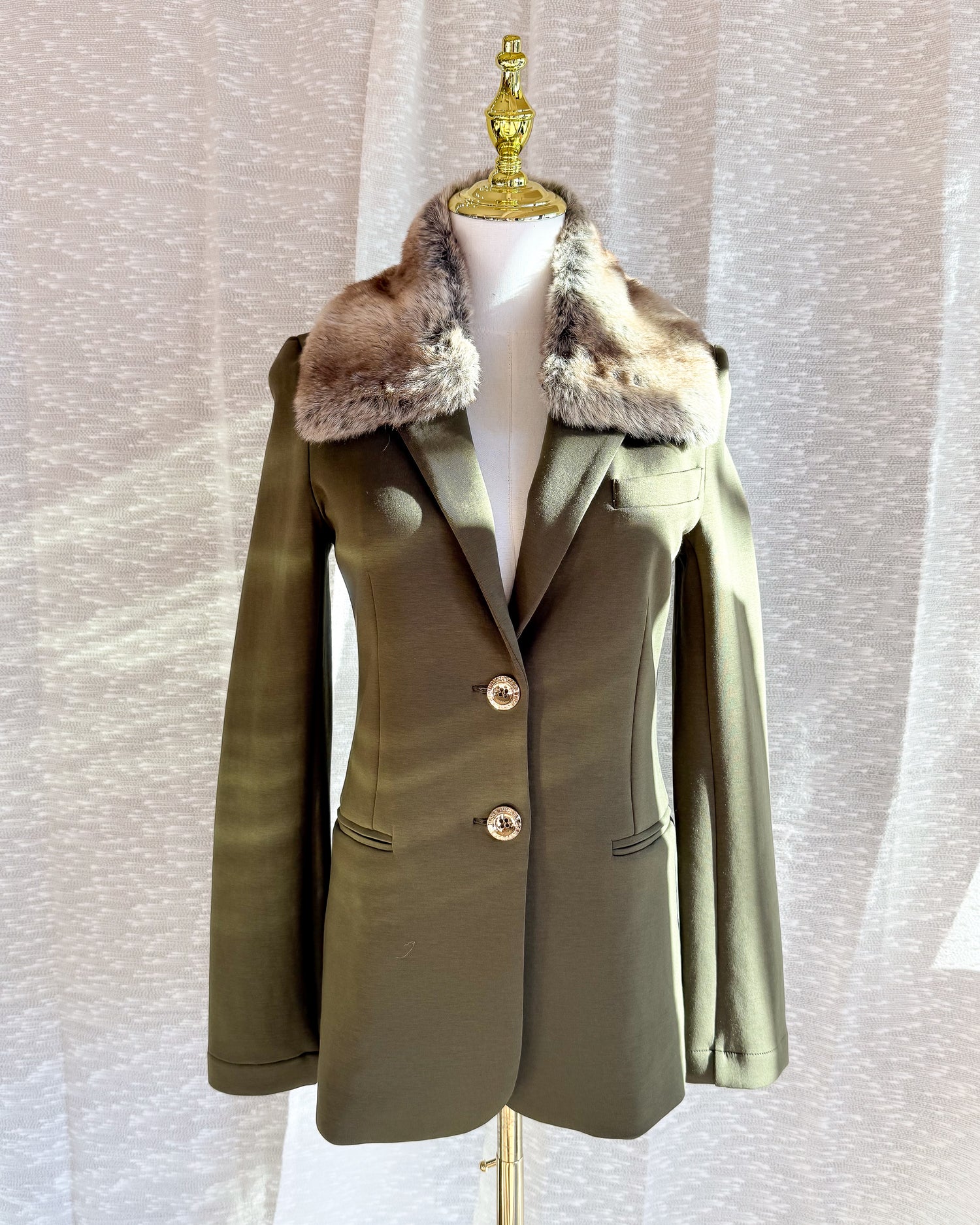 Vintage Faux Fur Collar Wrap - Light