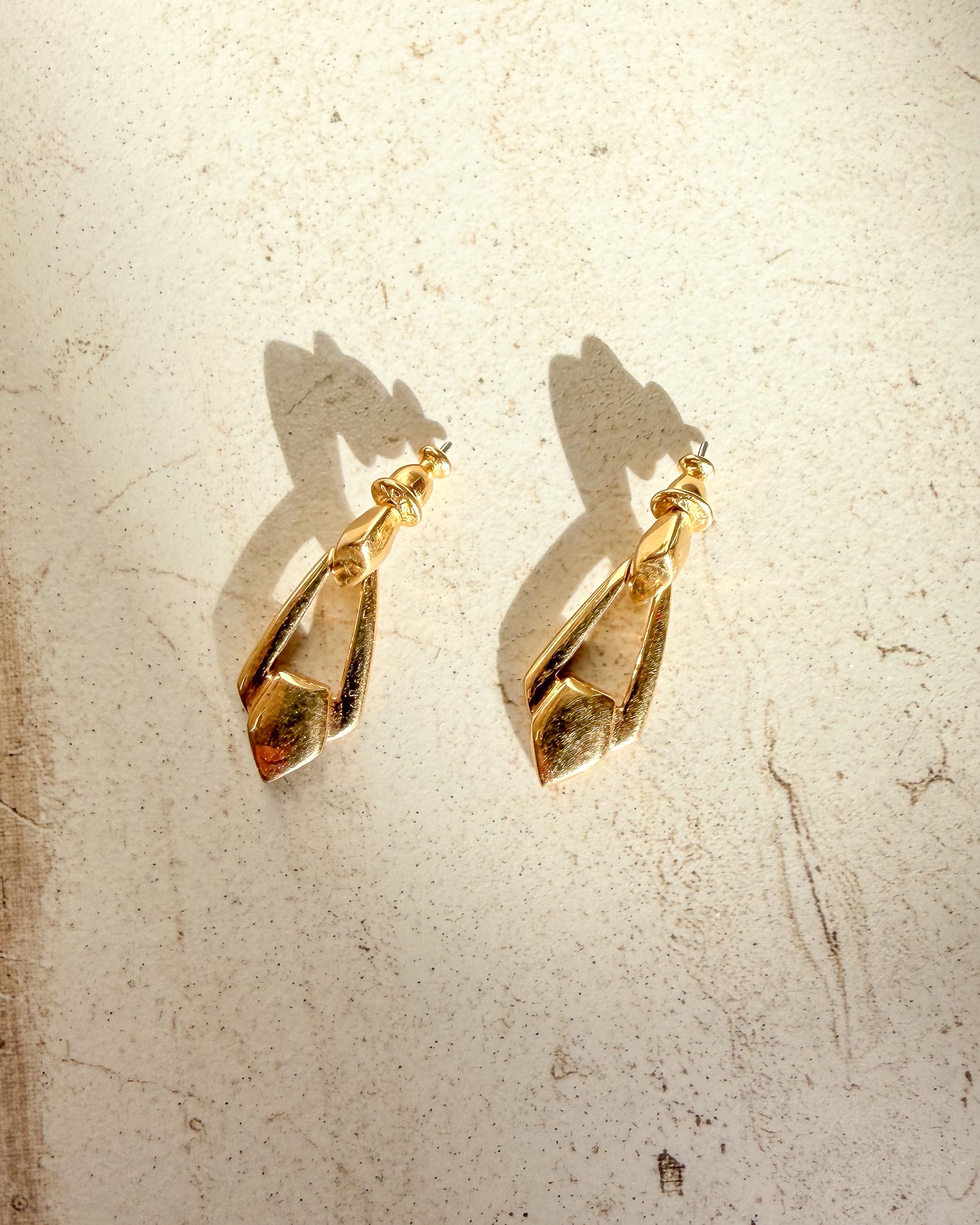 Vintage Gold Fancy Drop Earrings