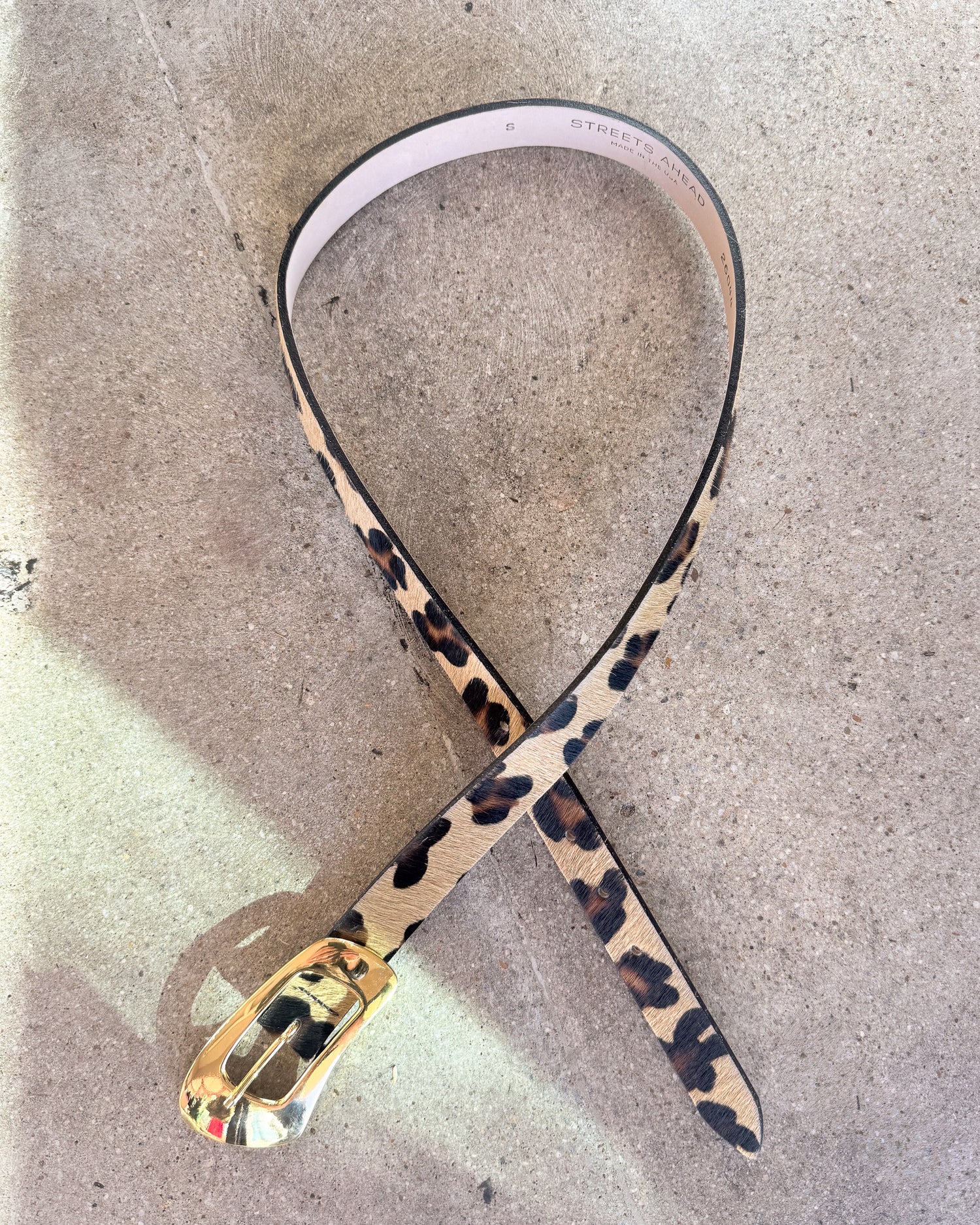 Leopard leather Belt