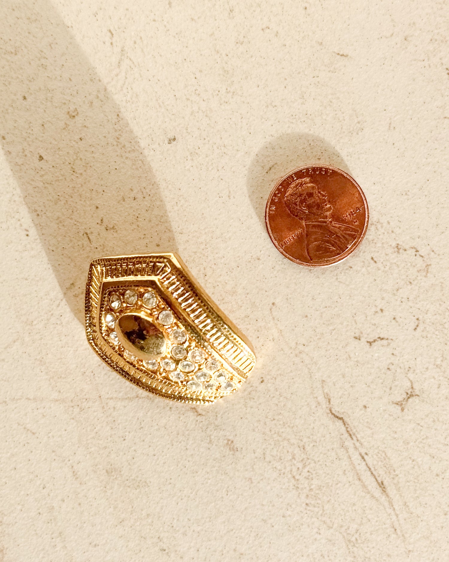 Vintage Gold Plated Crystal Earrings