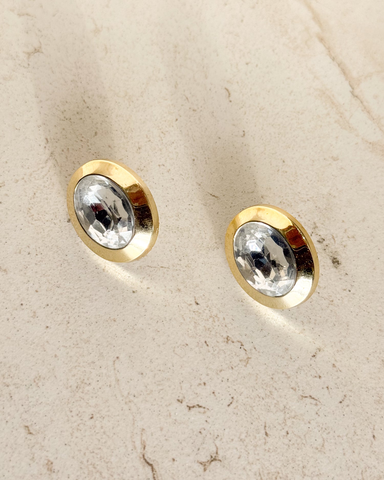 Vintage Faceted Glass Earrings