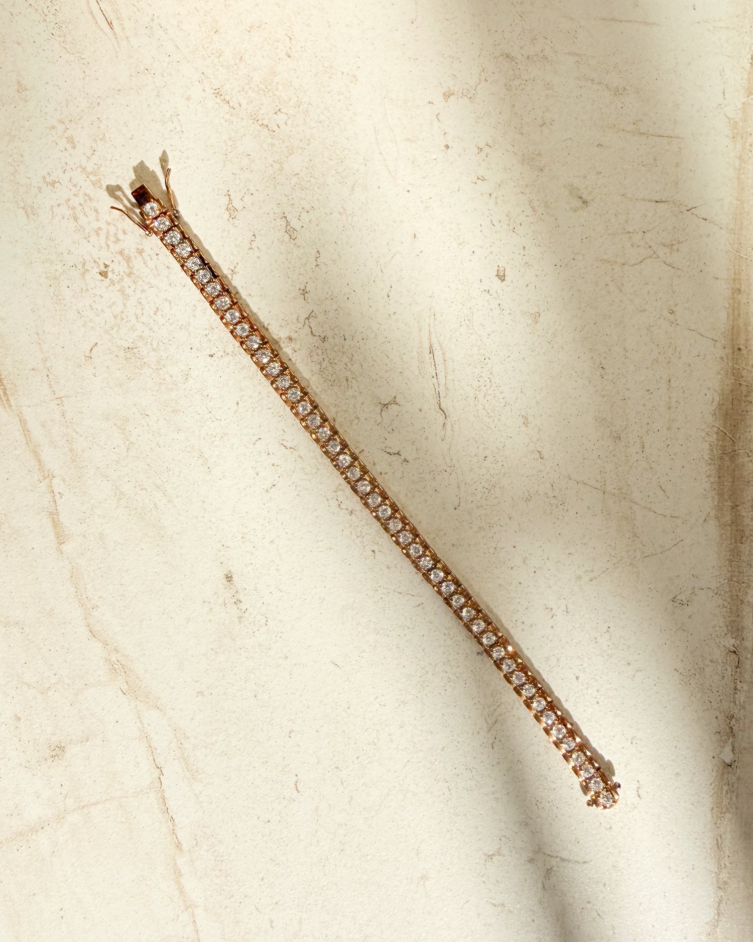 Vintage gold plated sparkle tennis bracelet