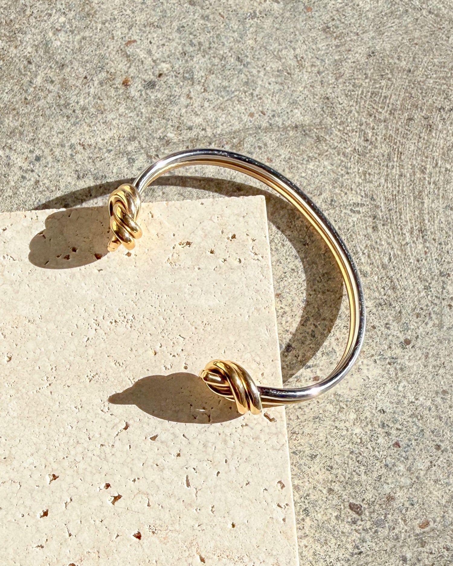 Two Tone Knot Bypass Cuff