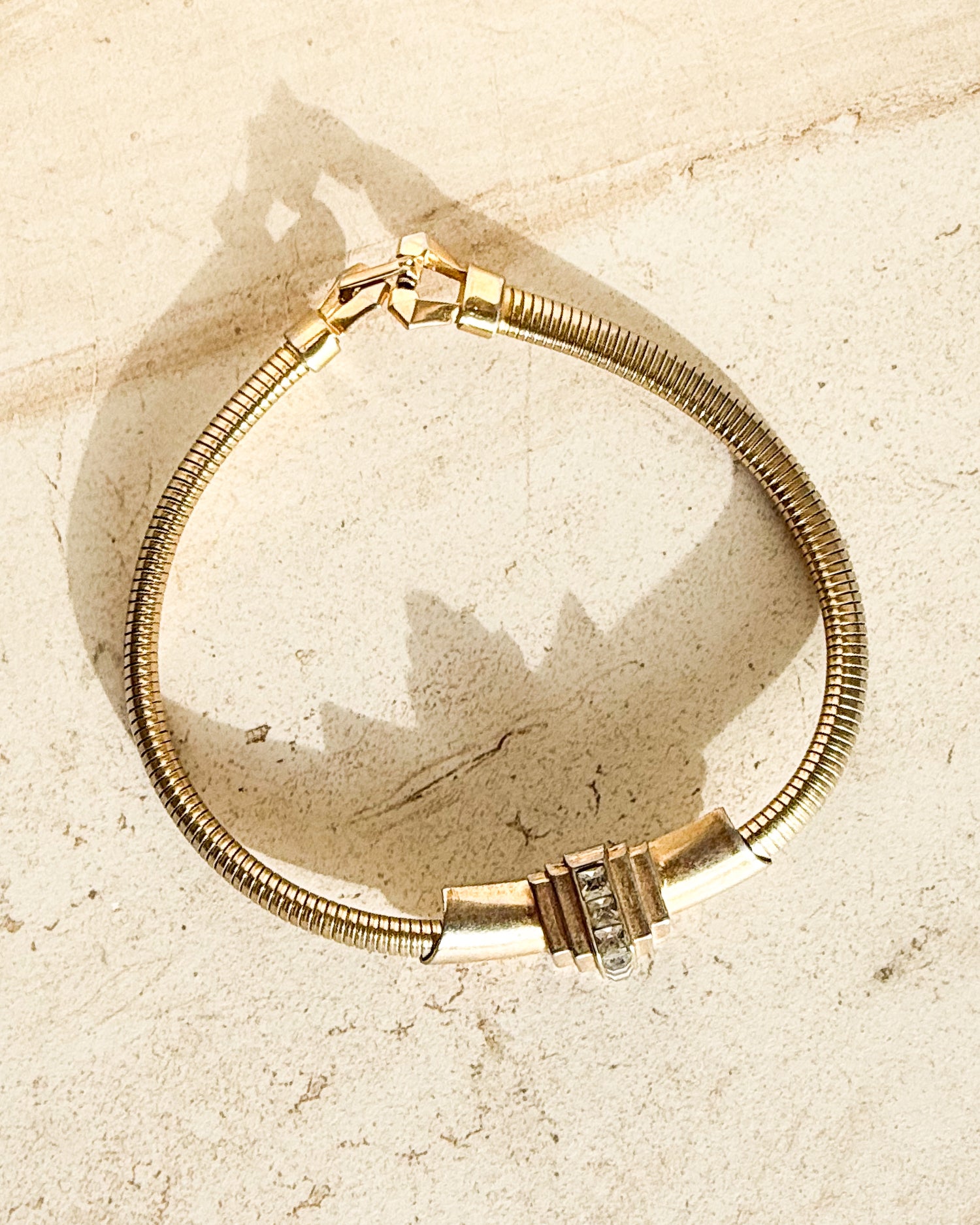 Vintage Signed omega collar chocker necklace