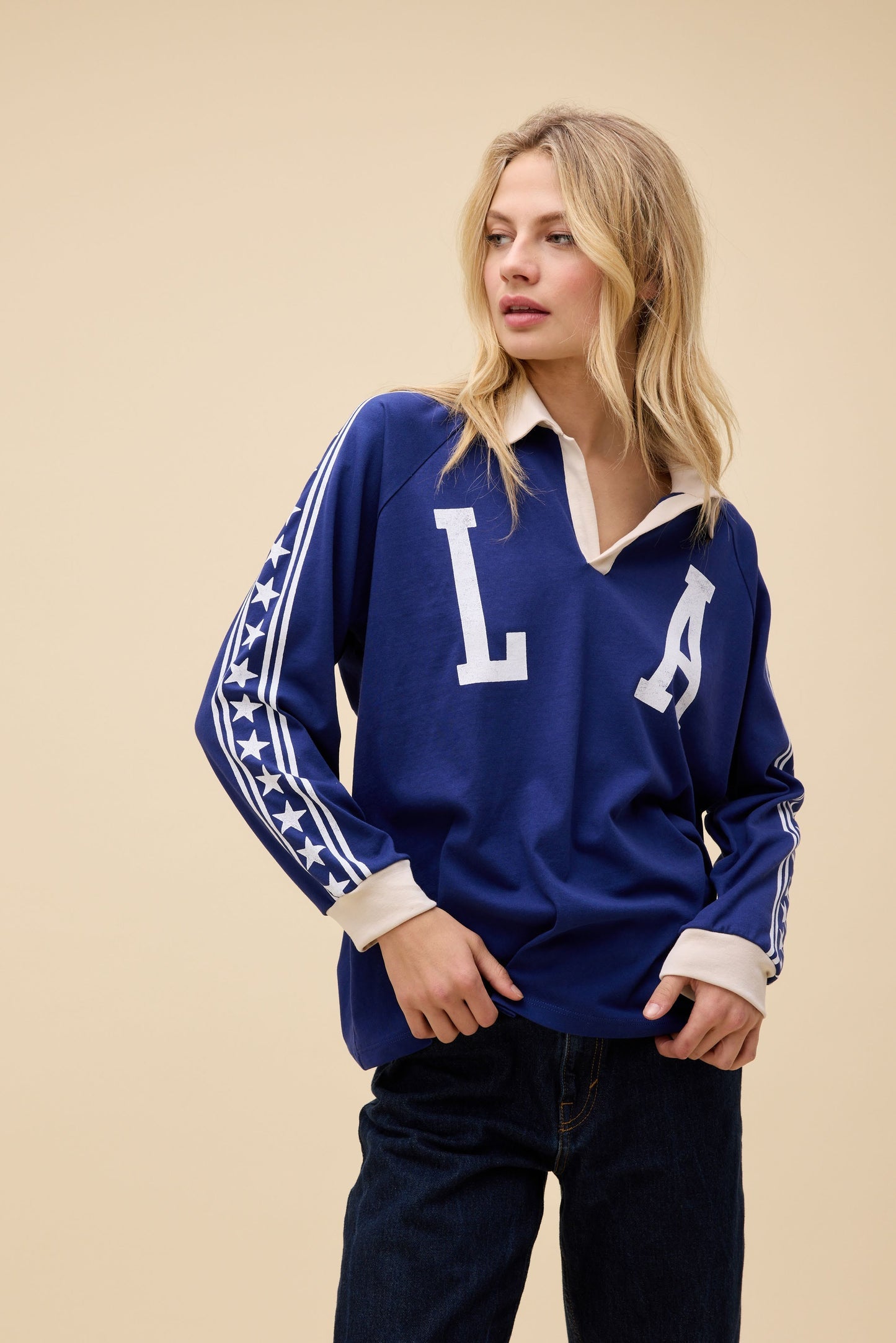 Los Angeles Stars Raglan Rugby Long Sleeve