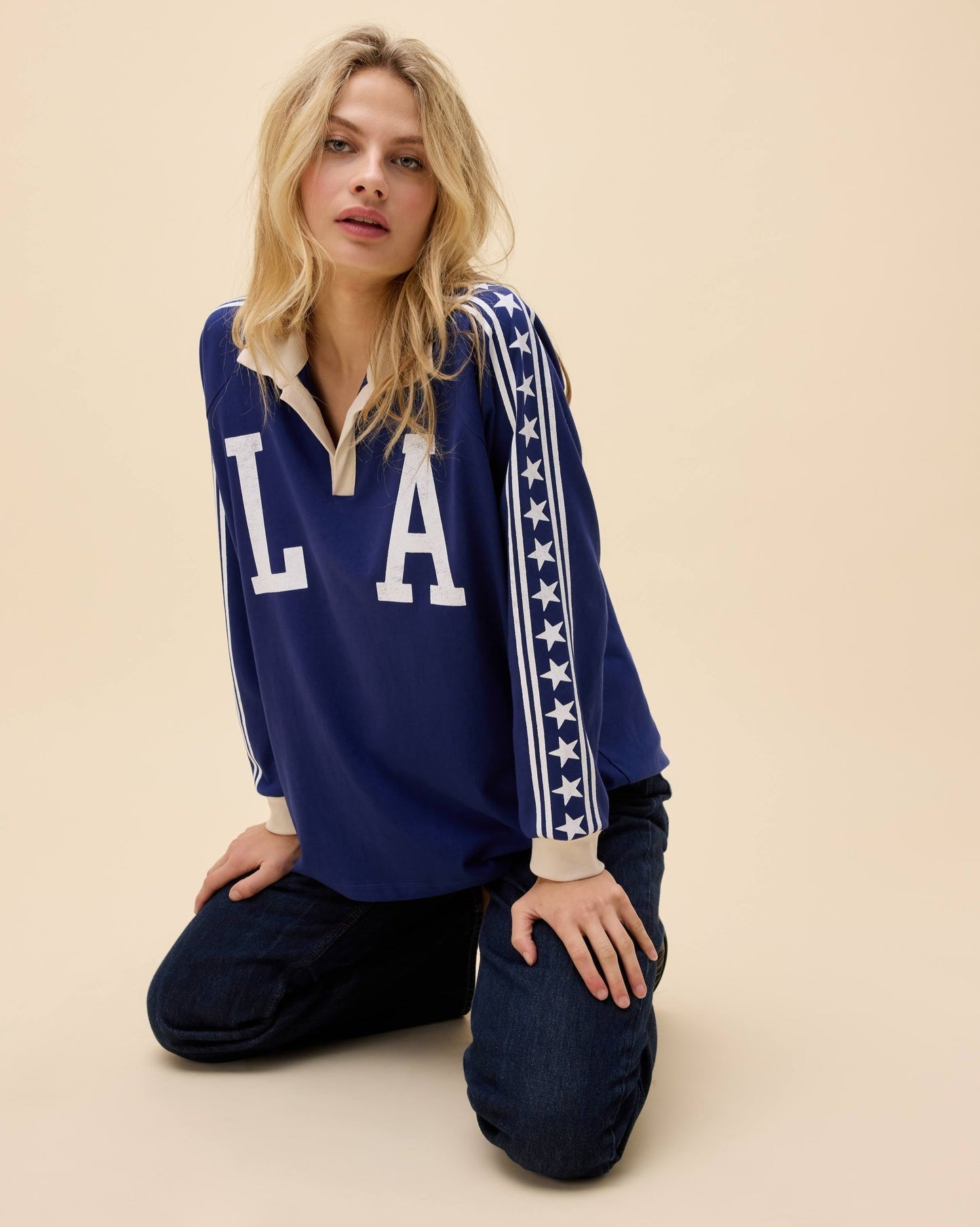 Los Angeles Stars Raglan Rugby Long Sleeve