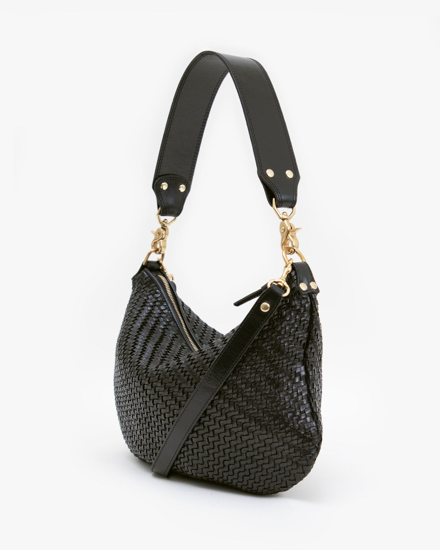 Moyen Messenger Black Woven Zig Zag