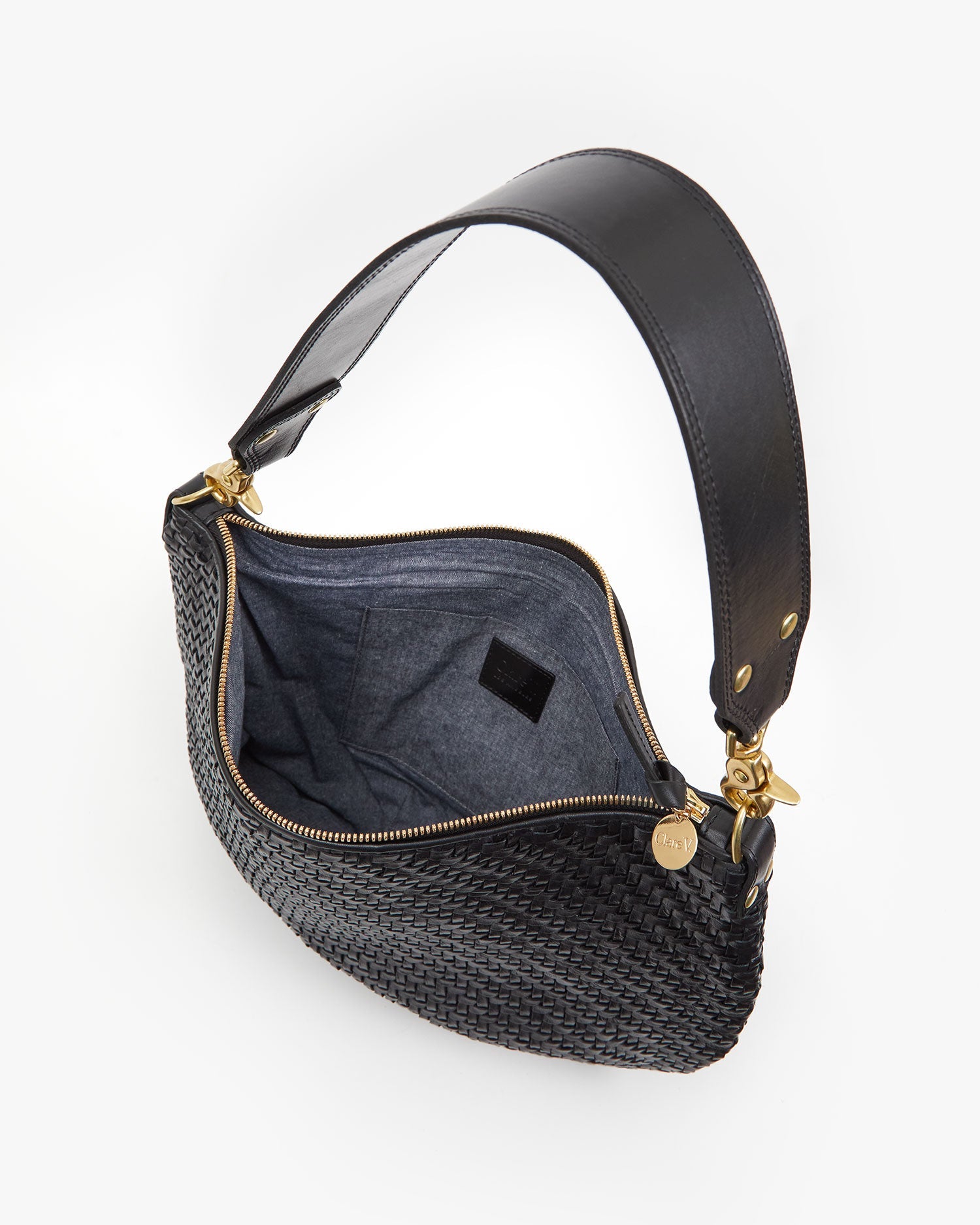 Moyen Messenger Black Woven Zig Zag