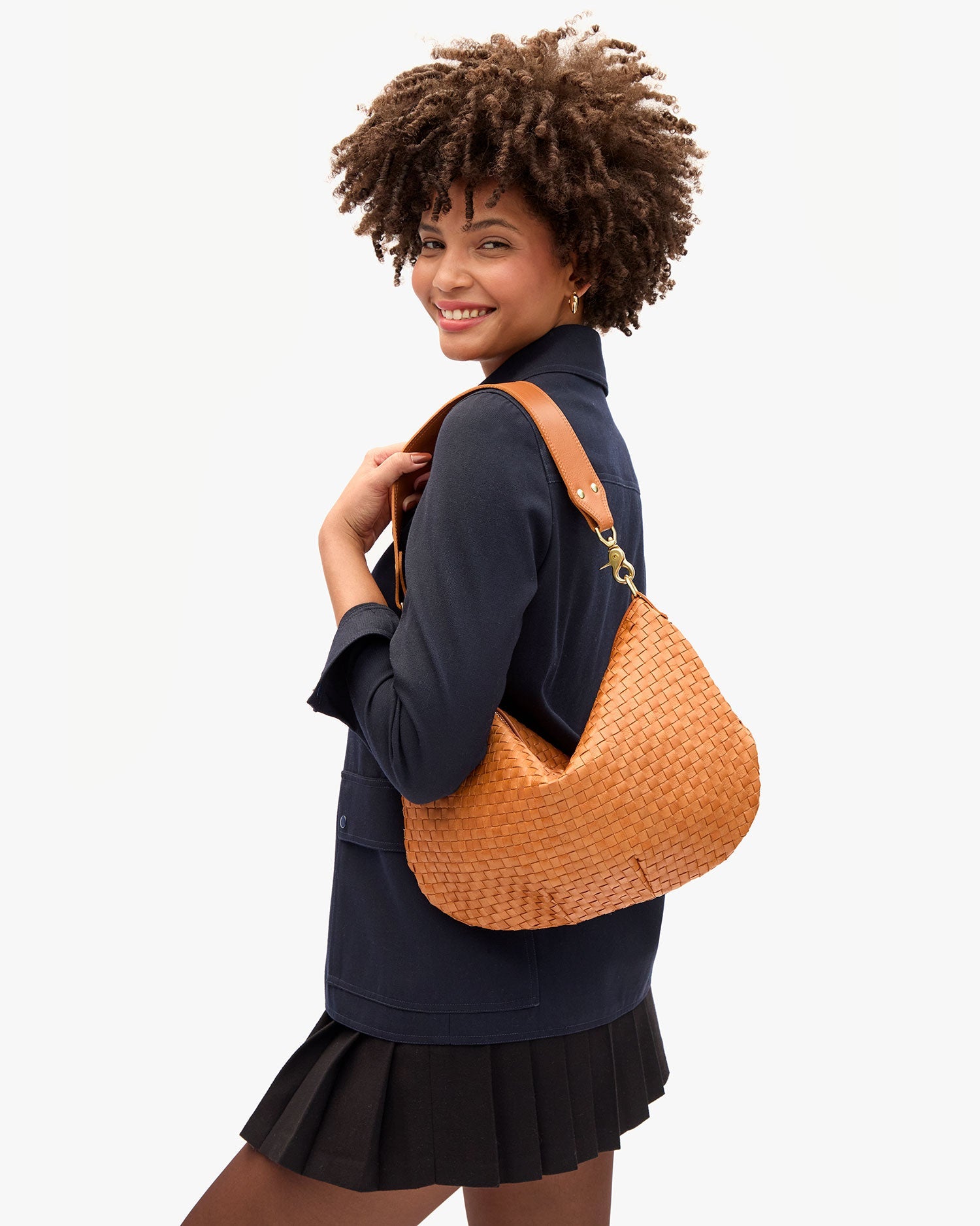 Moyen Messenger Natural Woven Checker