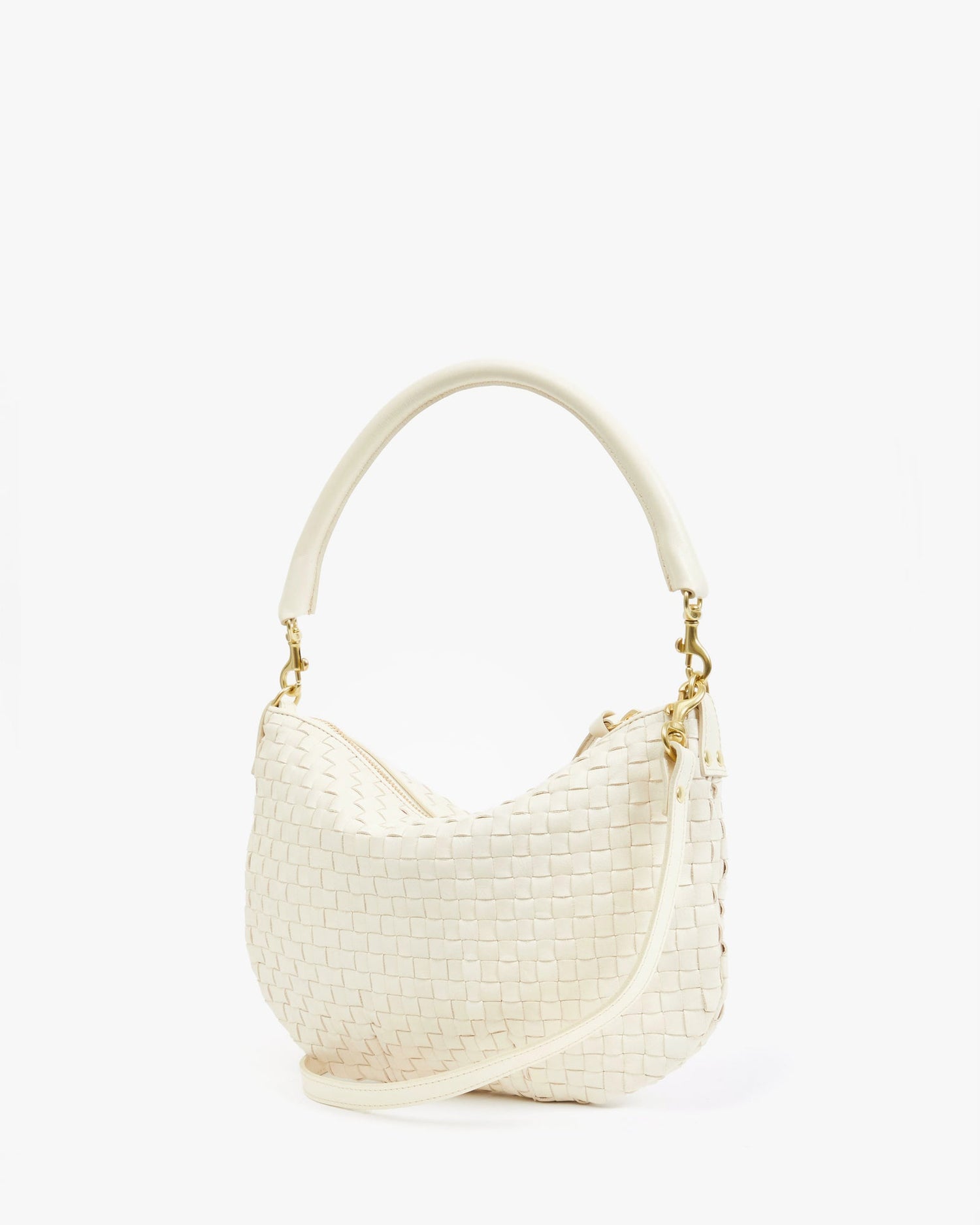 Petit Moyen Cream Woven Checker