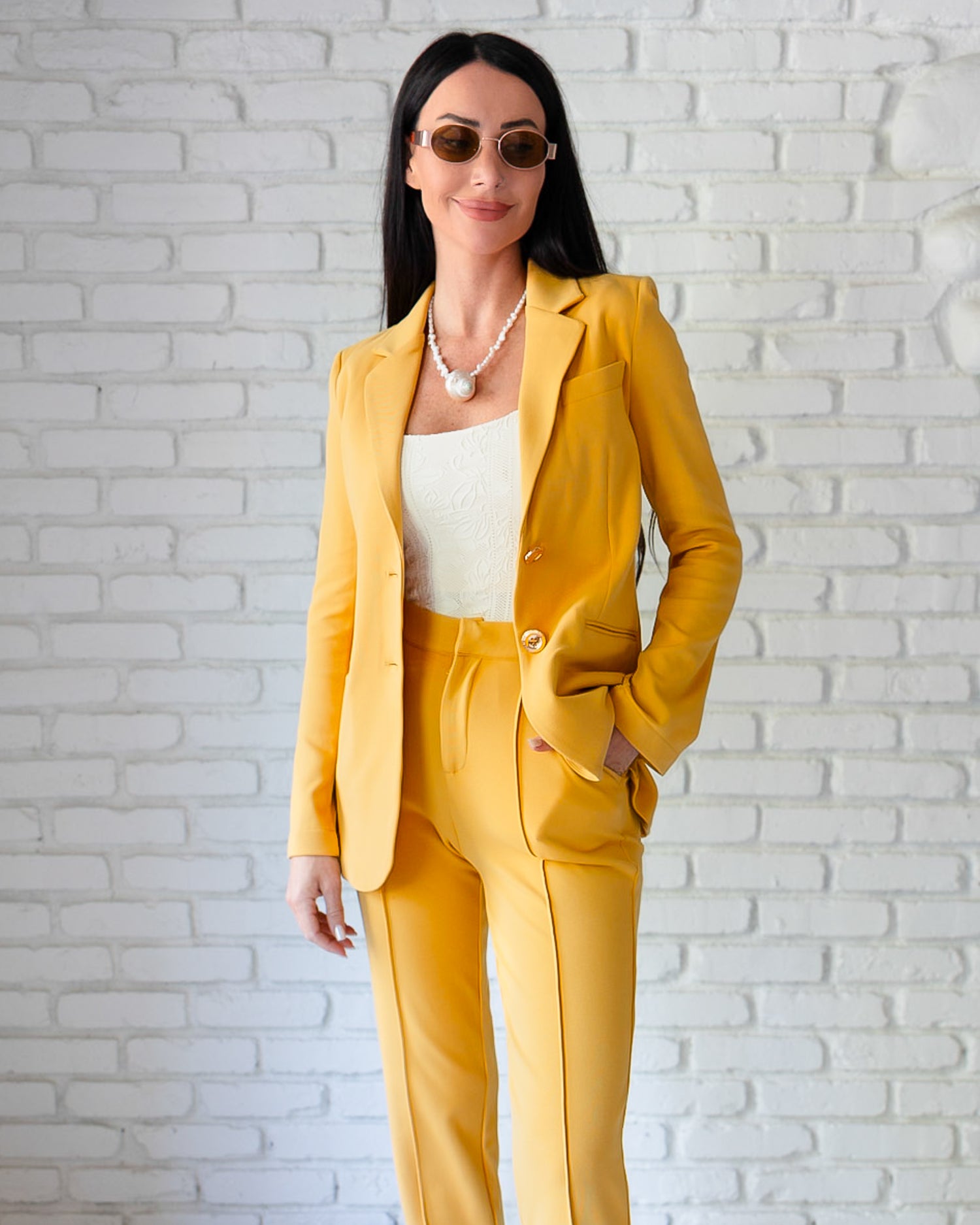 Morrison Interlock Blazer Canary