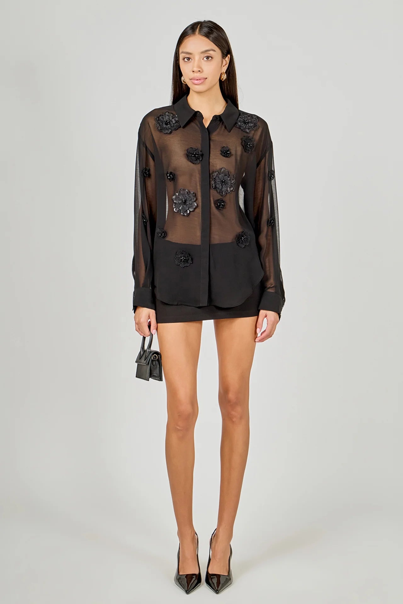 Floral Detail Shirt Blouse