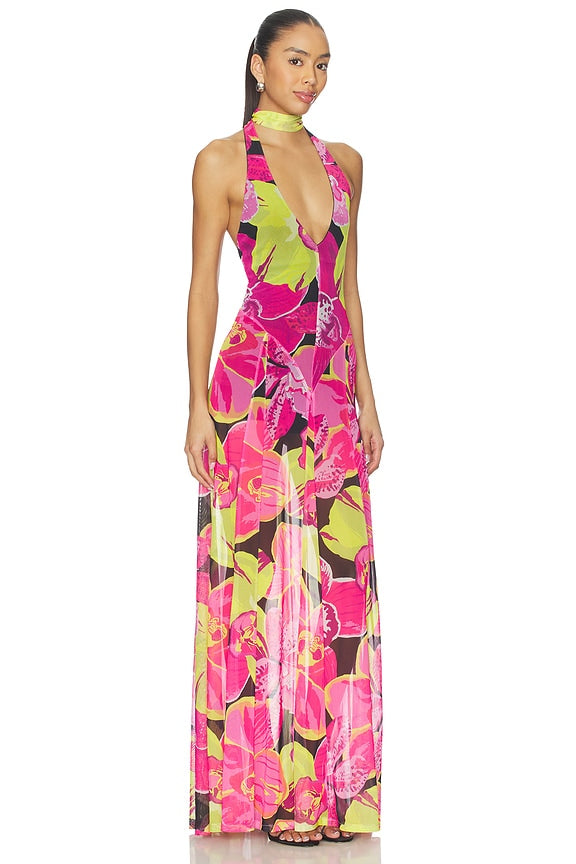 Katia Maxi Dress Tropical Nights Mesh