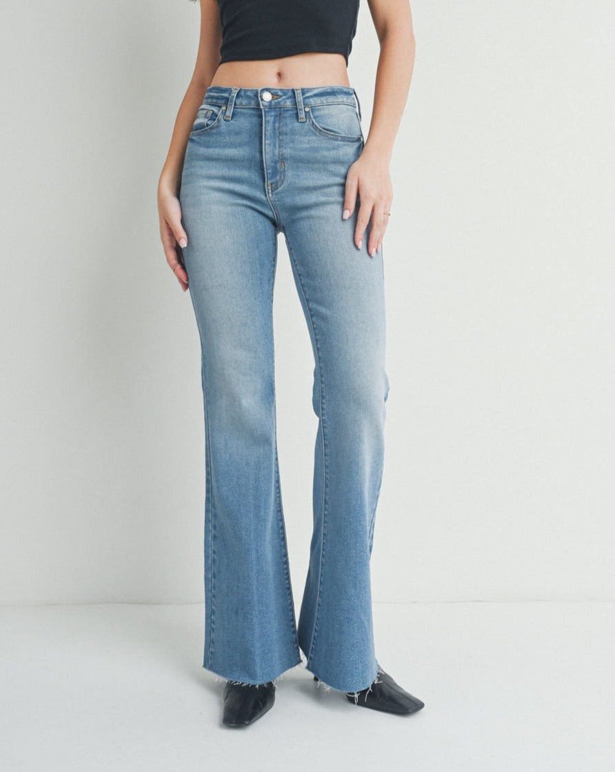 Mid-Rise Straight Bootcut