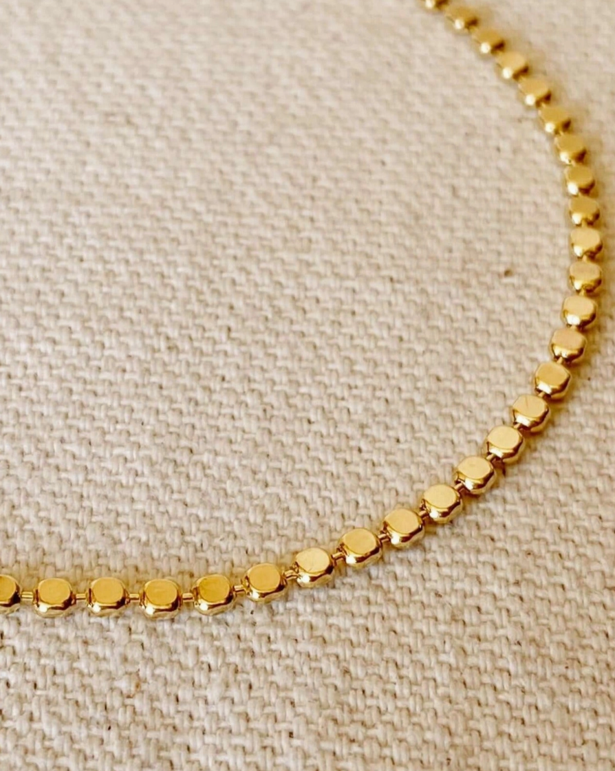 18k Gold Filled 2mm Dot Ball Bracelet 2