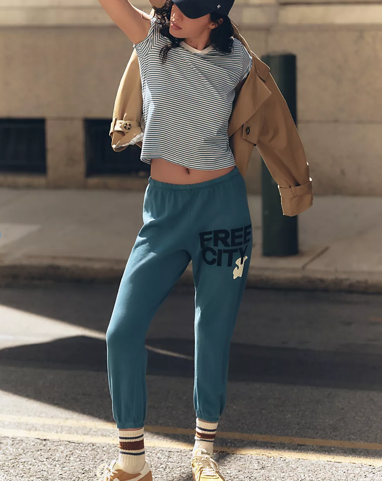 FREECITYlarge sweatpant - blue sound