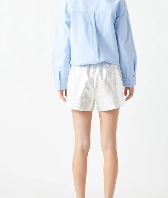 Sequin Embellished Boxer Shorts
