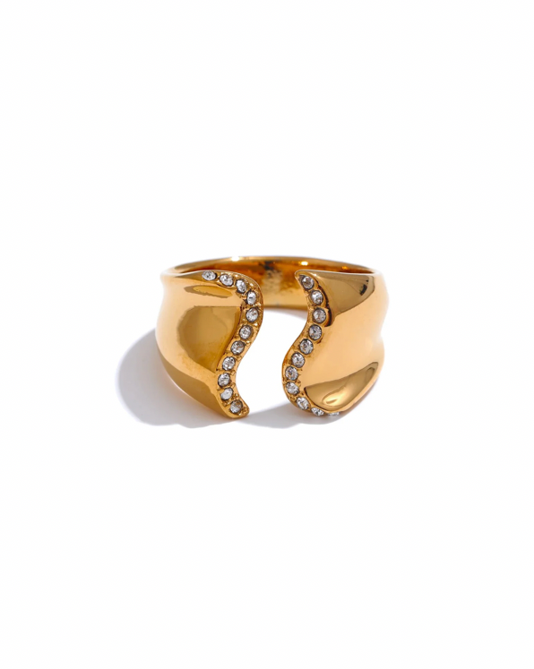 Wave Diamond Ring one size
