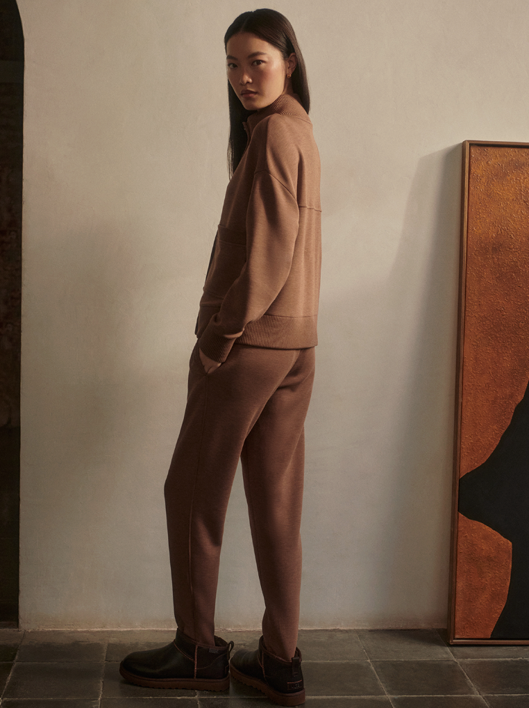 The Slim Zip Hem Pant 26" - Golden bronze marl