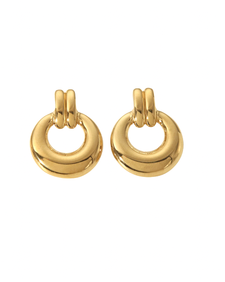 Retro Circle Drop Earrings