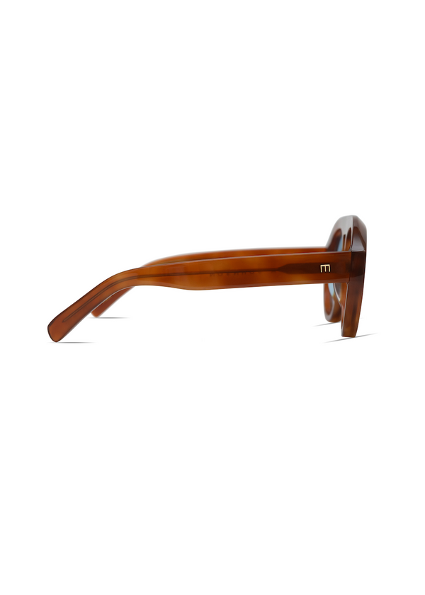 Val in Light Brown Tortoise Blue Lens