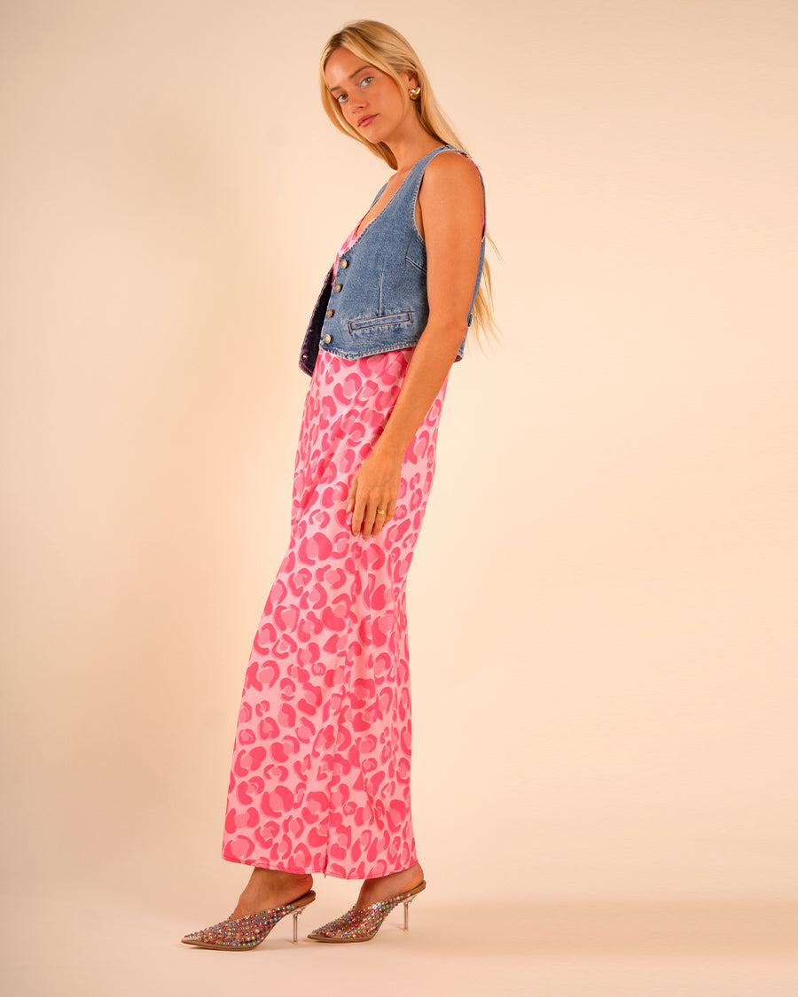 Lennon Zipslip™️ Dress Pink Shaded Leopard