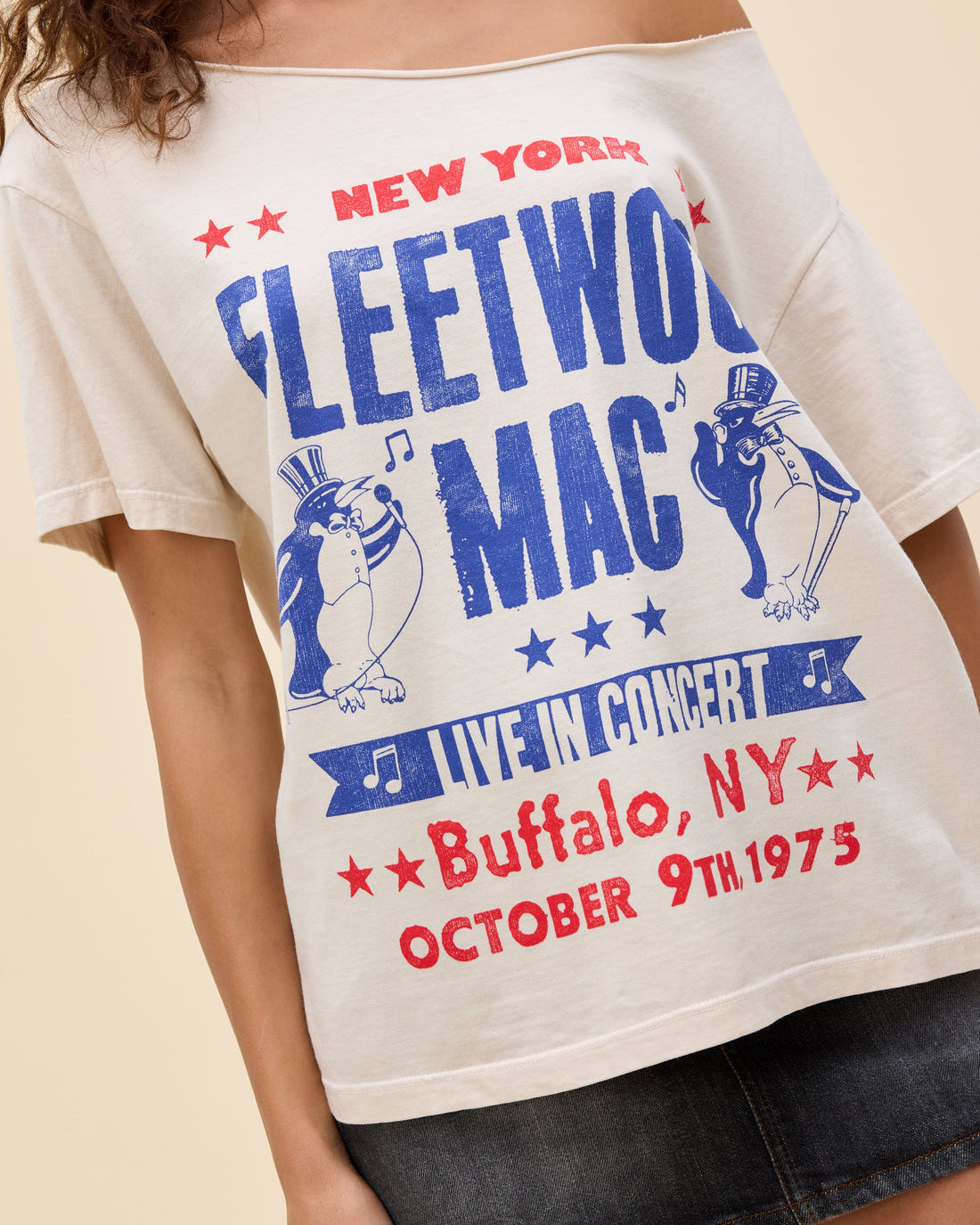 Fleetwood Mac Live In Concert Off The Shoulder Tee