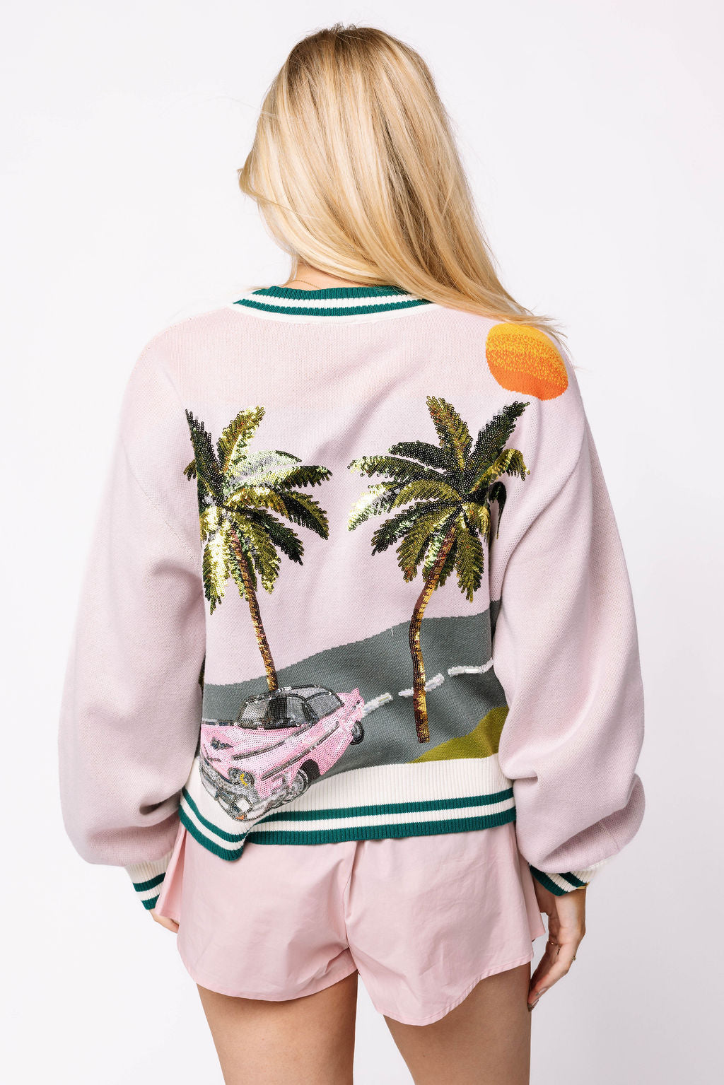 Vintage Palm Tree Scene Cardigan