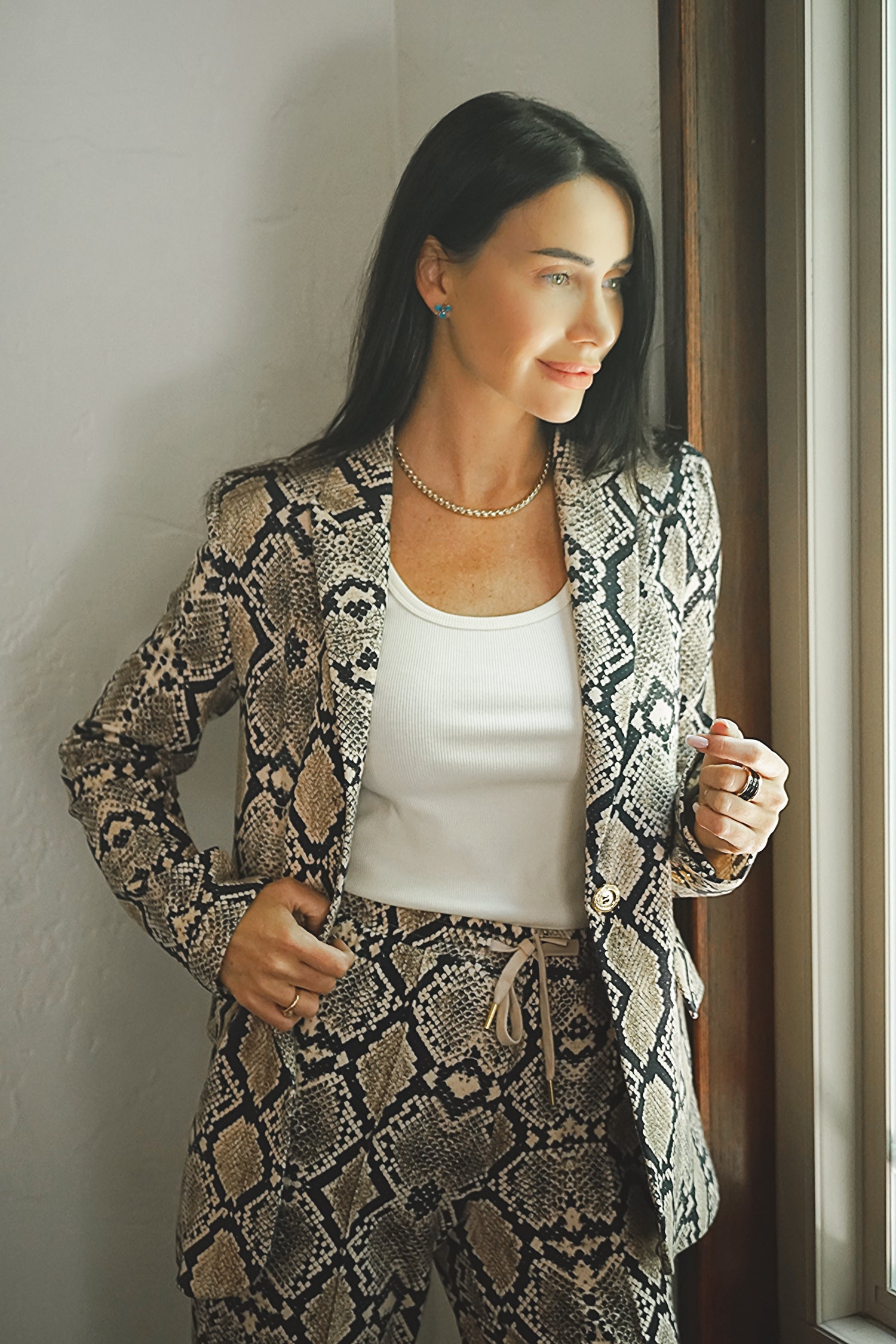Kravitz Interlock Blazer Python