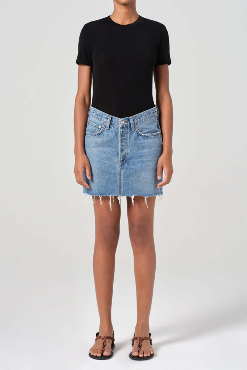 V-Waist Mini Skirt In Fairway