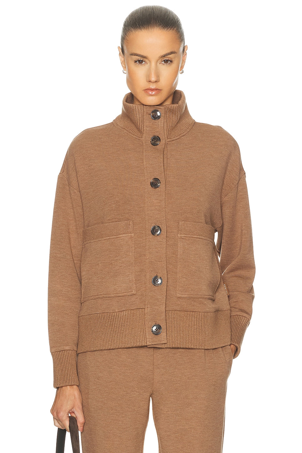 Sabrina Button Up Sweater Golden Bronze Marl