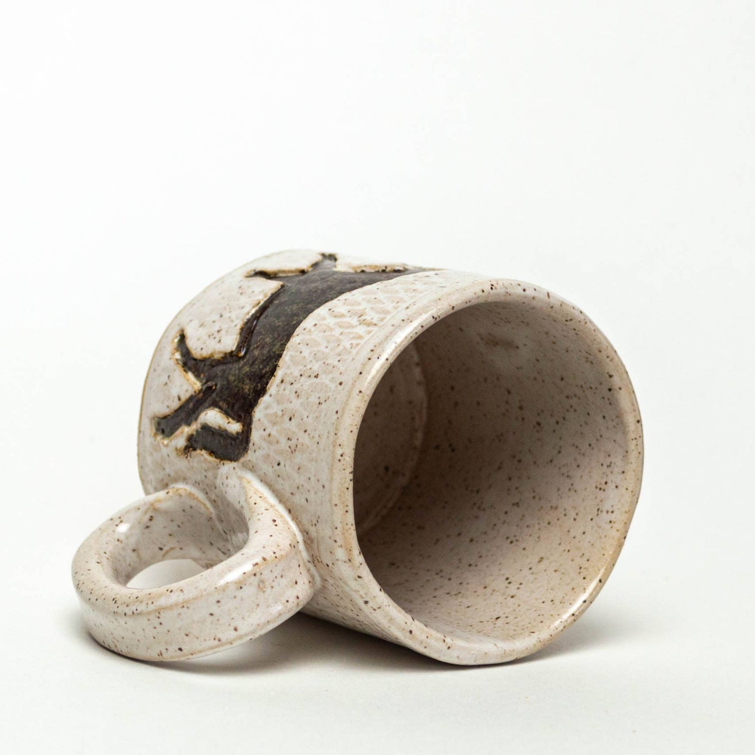 Brown Horse Design Handmade in Ohio, Ceramic White 10 oz Mug