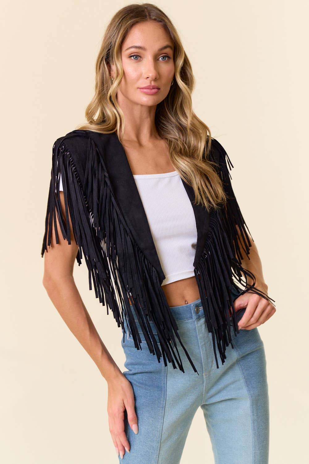 Stephanie FRINGE SUEDE Cape