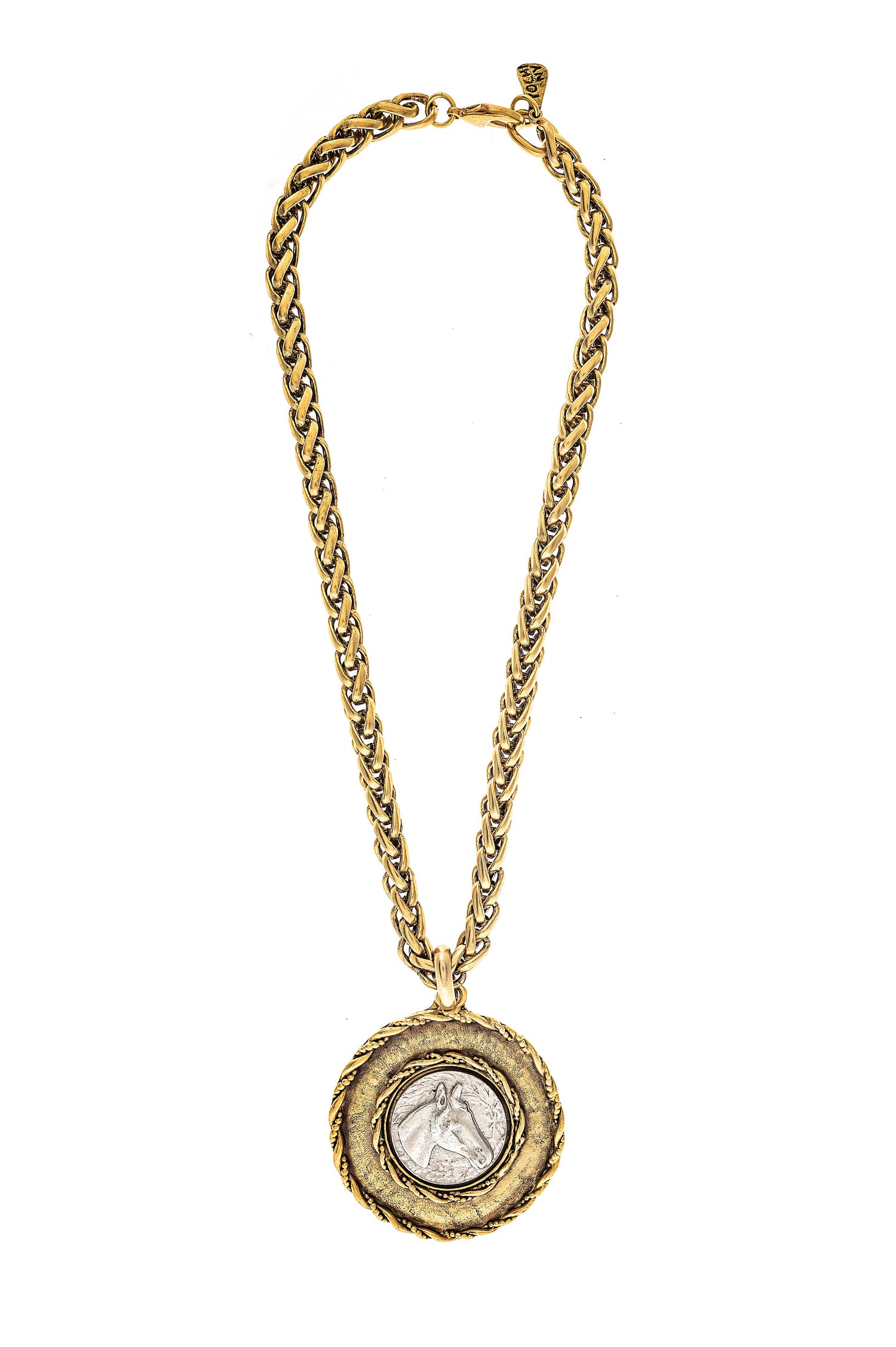 Horse mix medal necklace