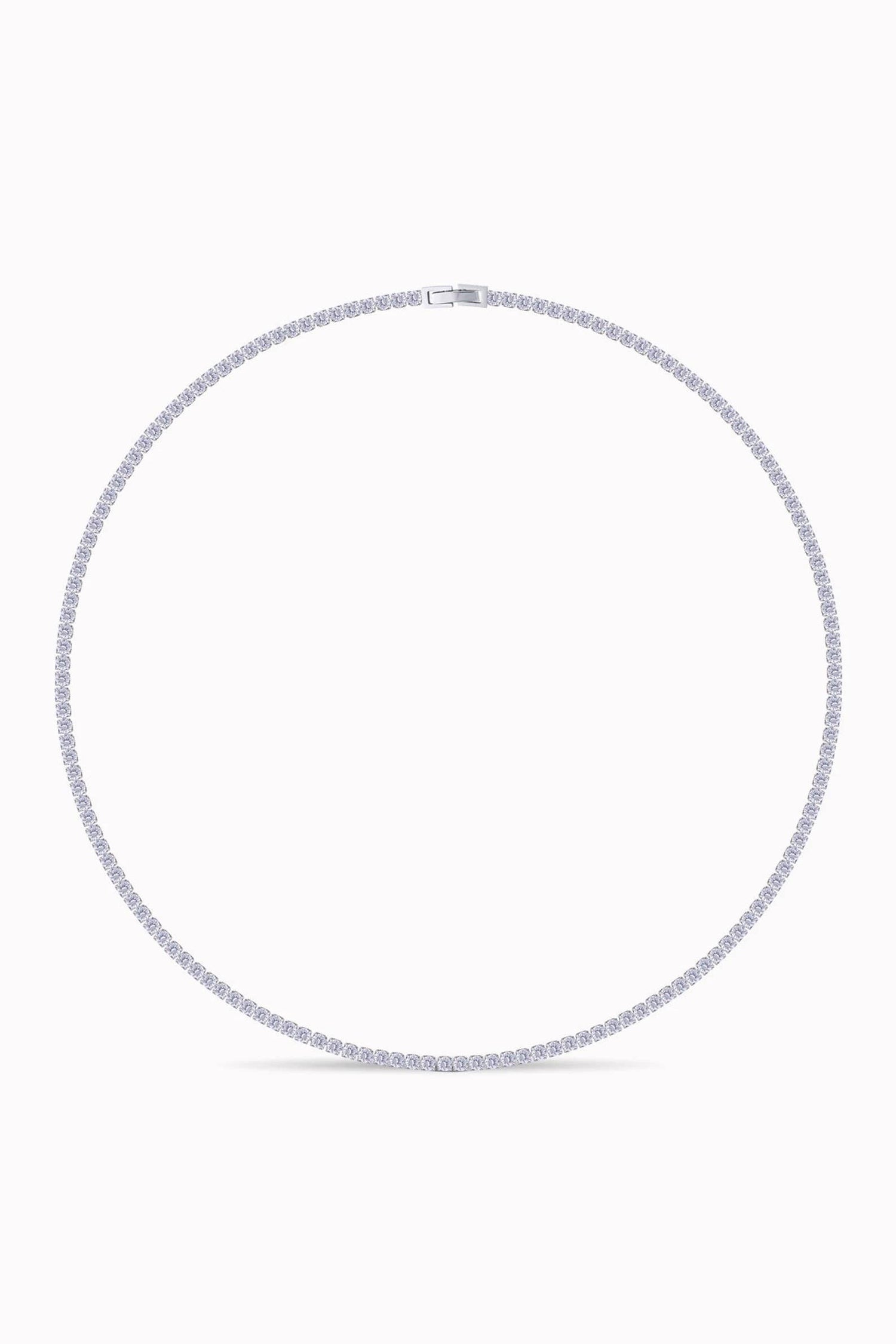 Tennis Necklace. Premium PV plated stainless CZ.