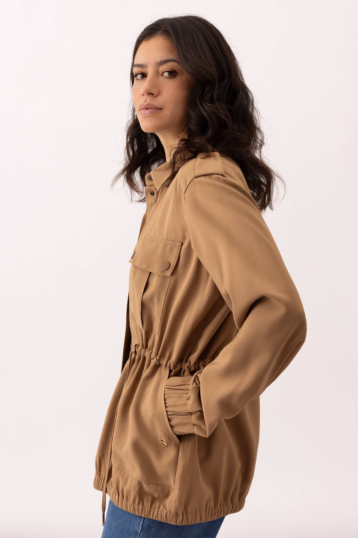 Coat Jacket With Adjustable Waist